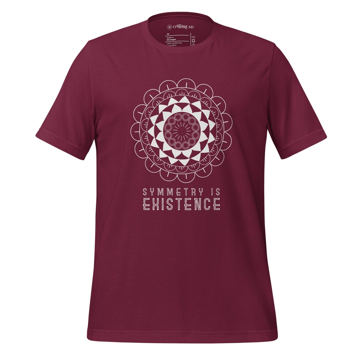 OMTHREAD Maroon / XS Symmetry is Existence Yoga Tee