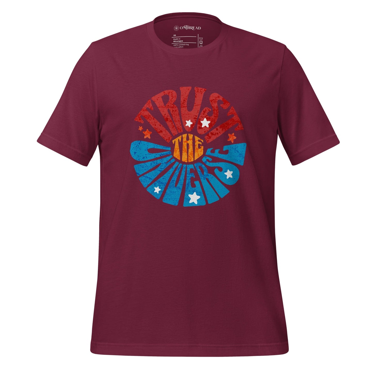 OMTHREAD Maroon / XS Trust the Universe Motivational Tee
