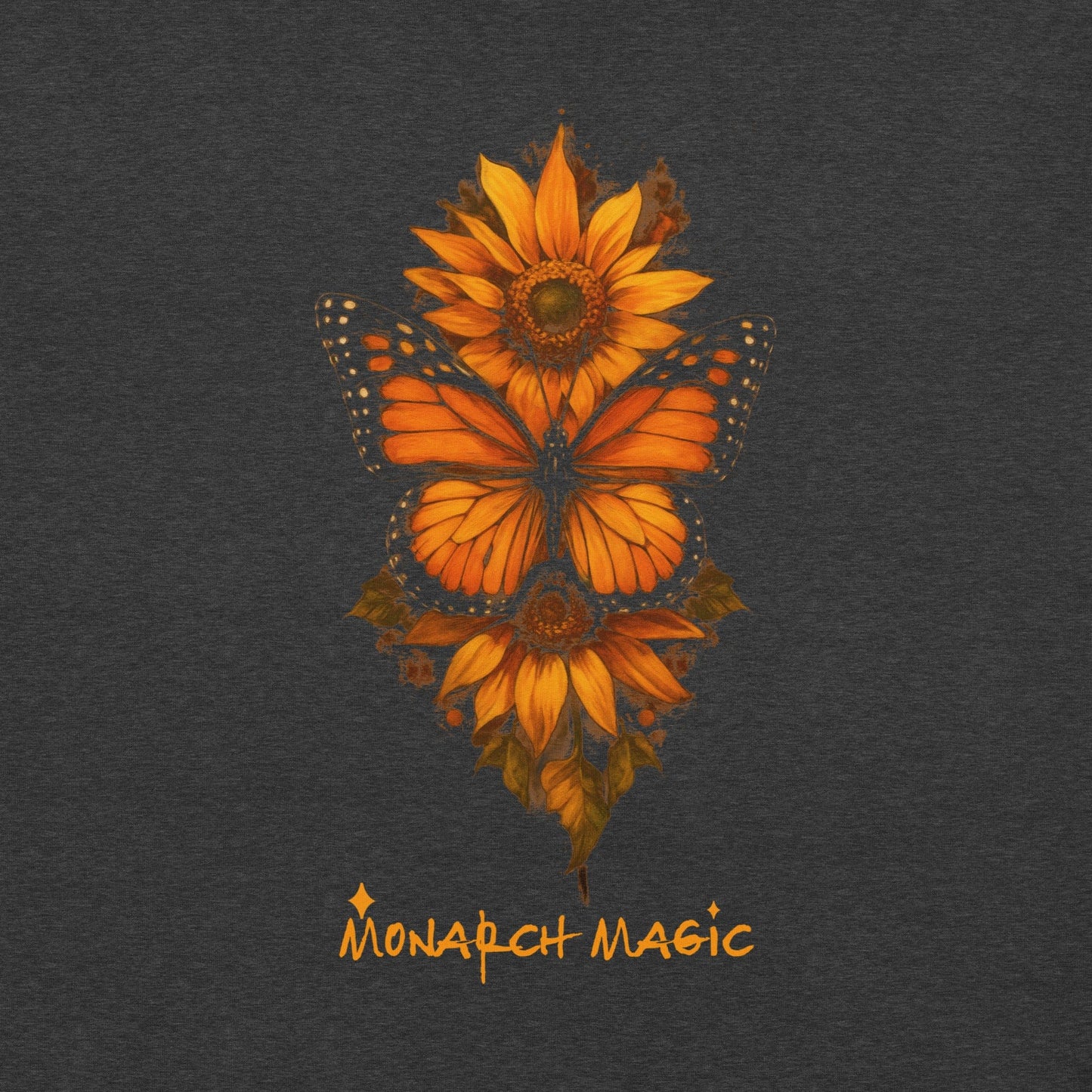 OMTHREAD Monarch Butterfly and Sunflower Shirt Monarch Magic
