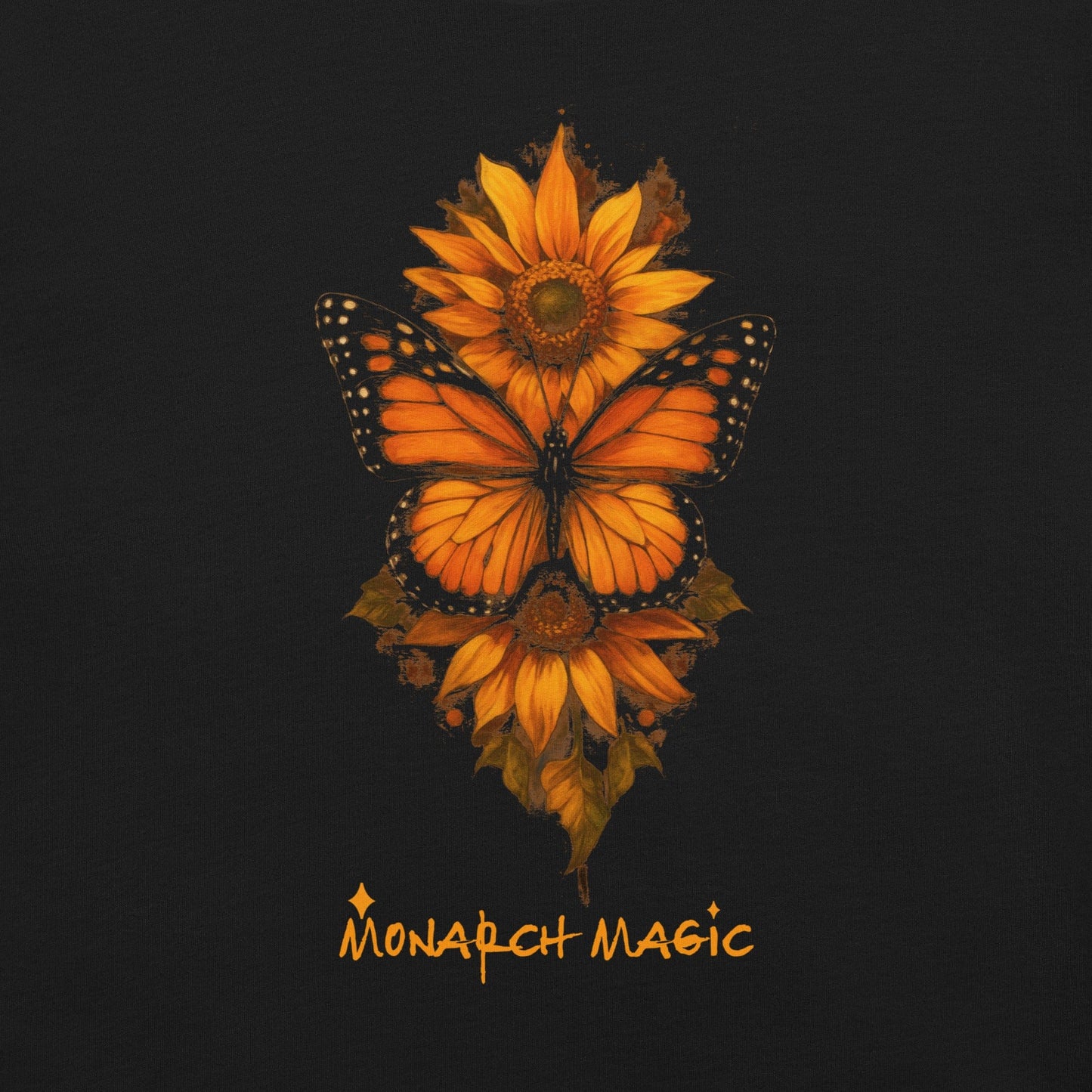 OMTHREAD Monarch Butterfly and Sunflower Shirt Monarch Magic