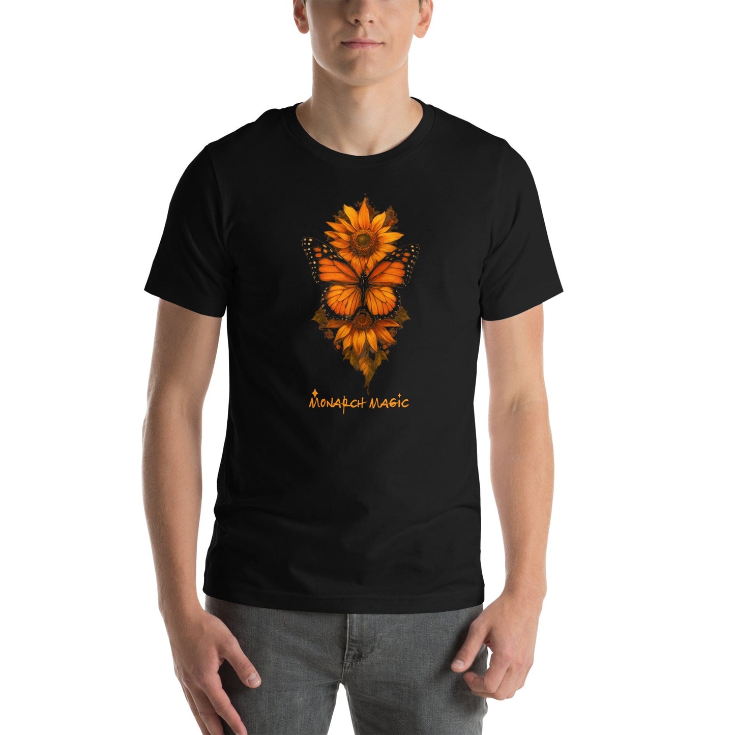 OMTHREAD Monarch Butterfly and Sunflower Shirt Monarch Magic