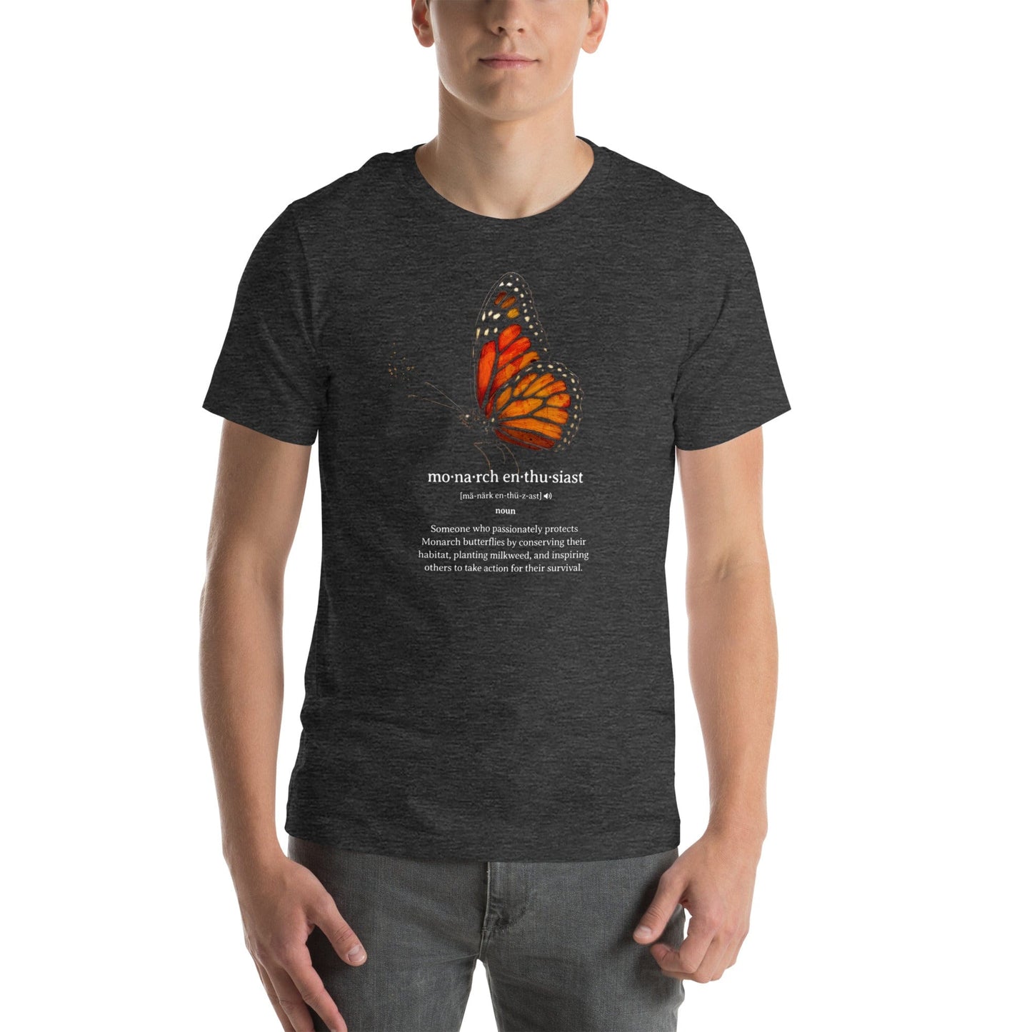 OMTHREAD Monarch Enthusiast Definition Tee for Butterfly Conservation Lovers