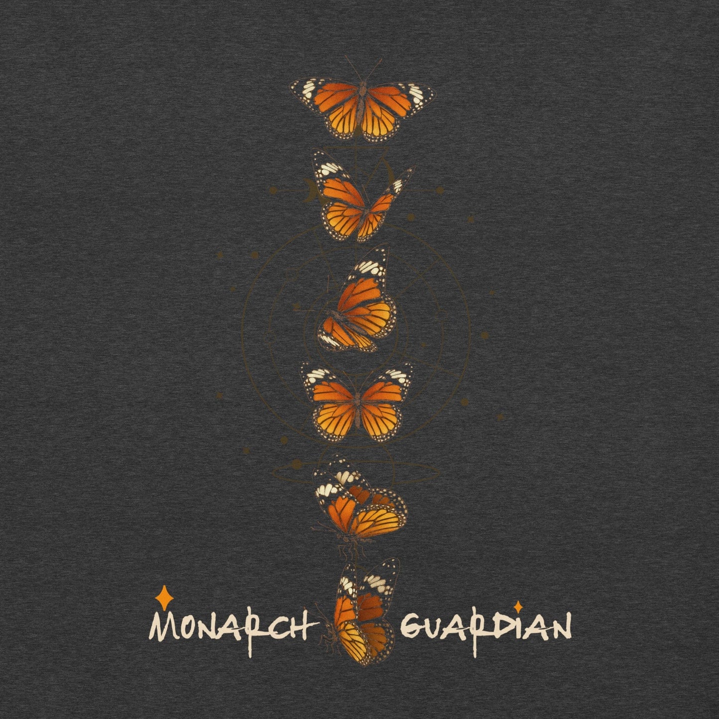 OMTHREAD Monarch Guardian Butterfly Shirt Celestial Conservation Tee