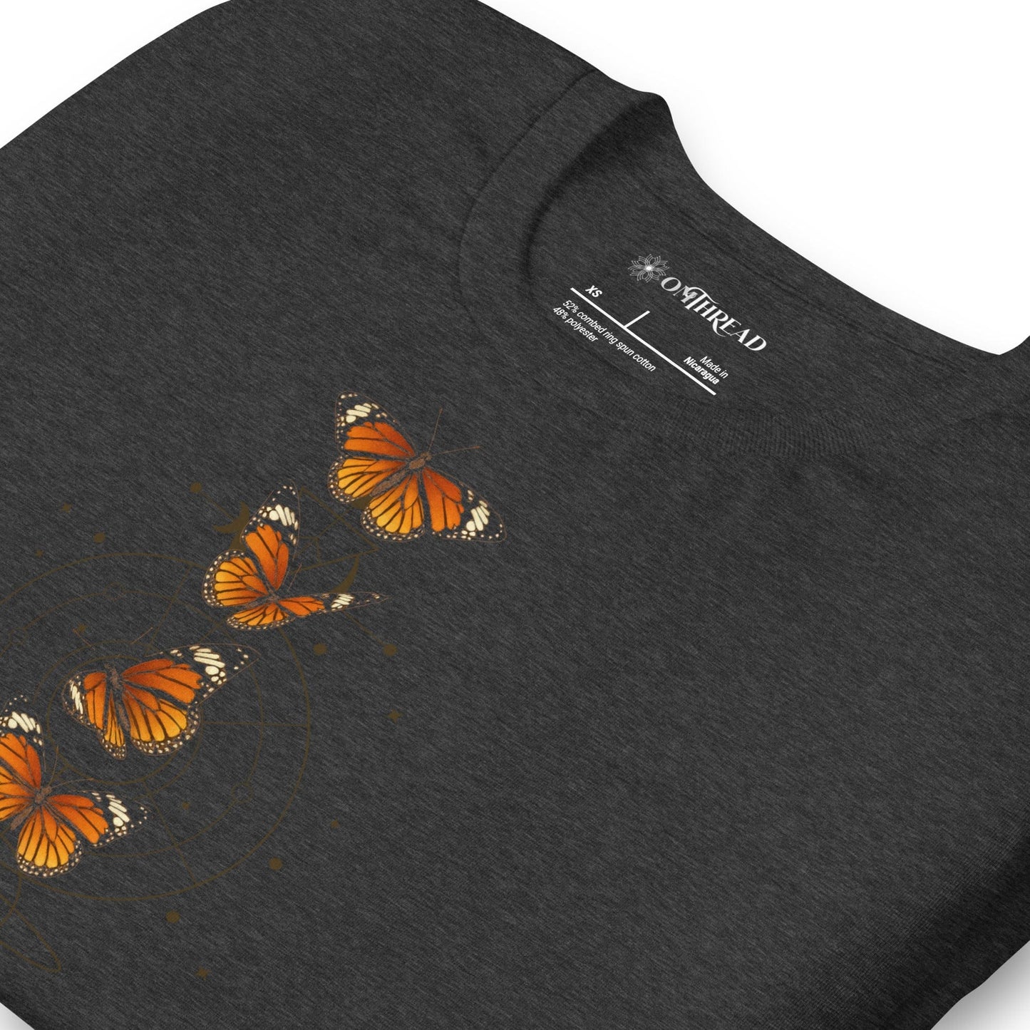 OMTHREAD Monarch Guardian Butterfly Shirt Celestial Conservation Tee