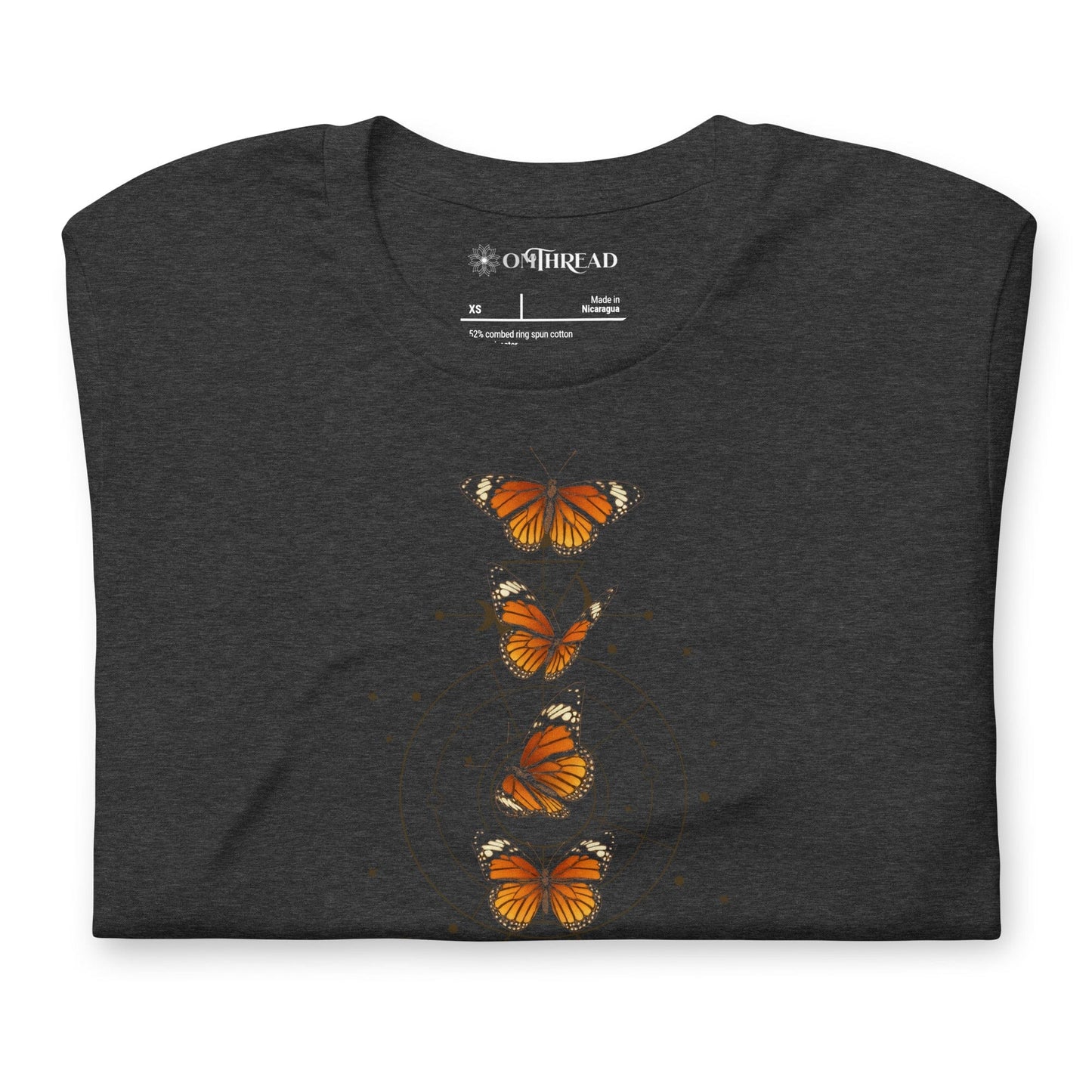 OMTHREAD Monarch Guardian Butterfly Shirt Celestial Conservation Tee
