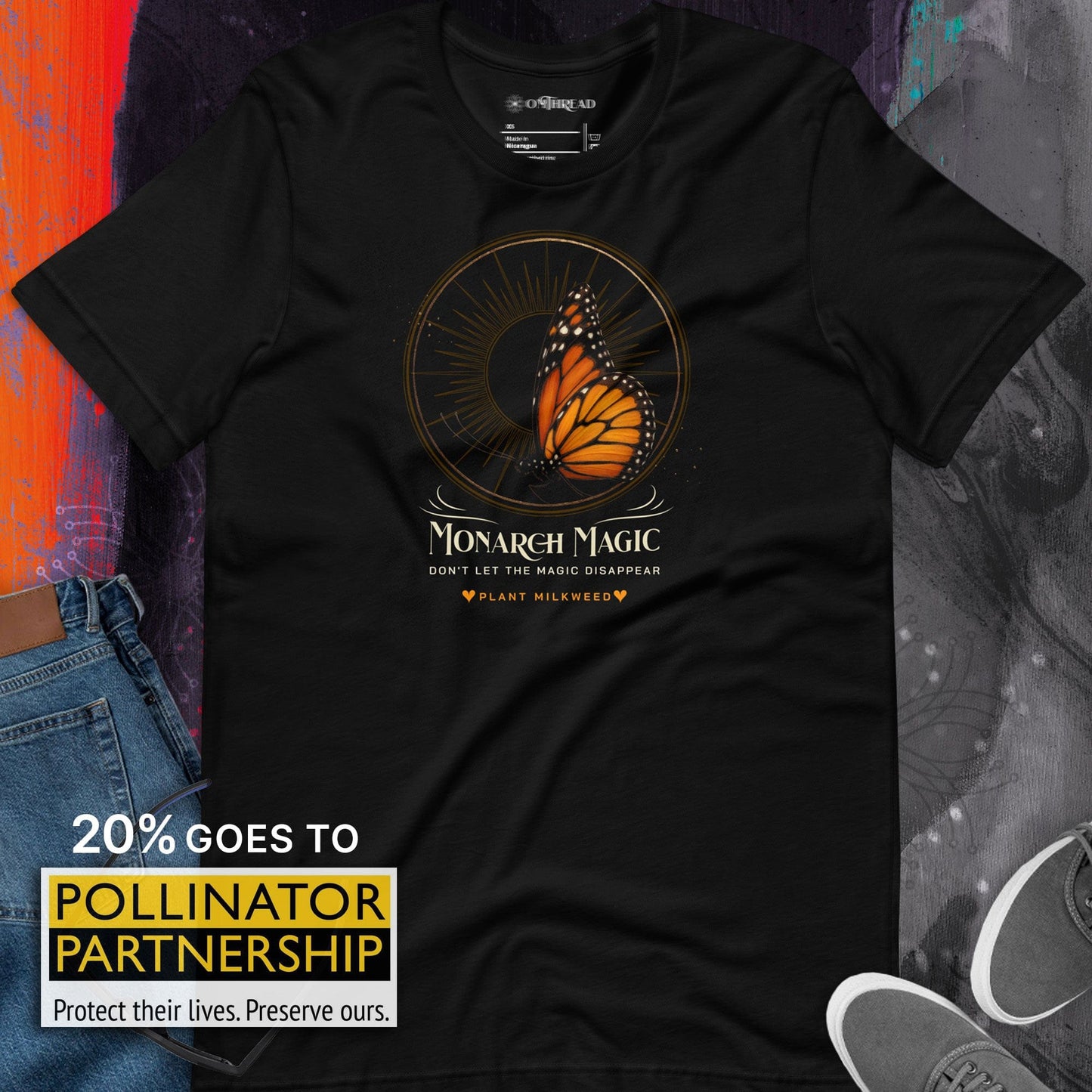 OMTHREAD Monarch Magic Butterfly Conservation Shirt