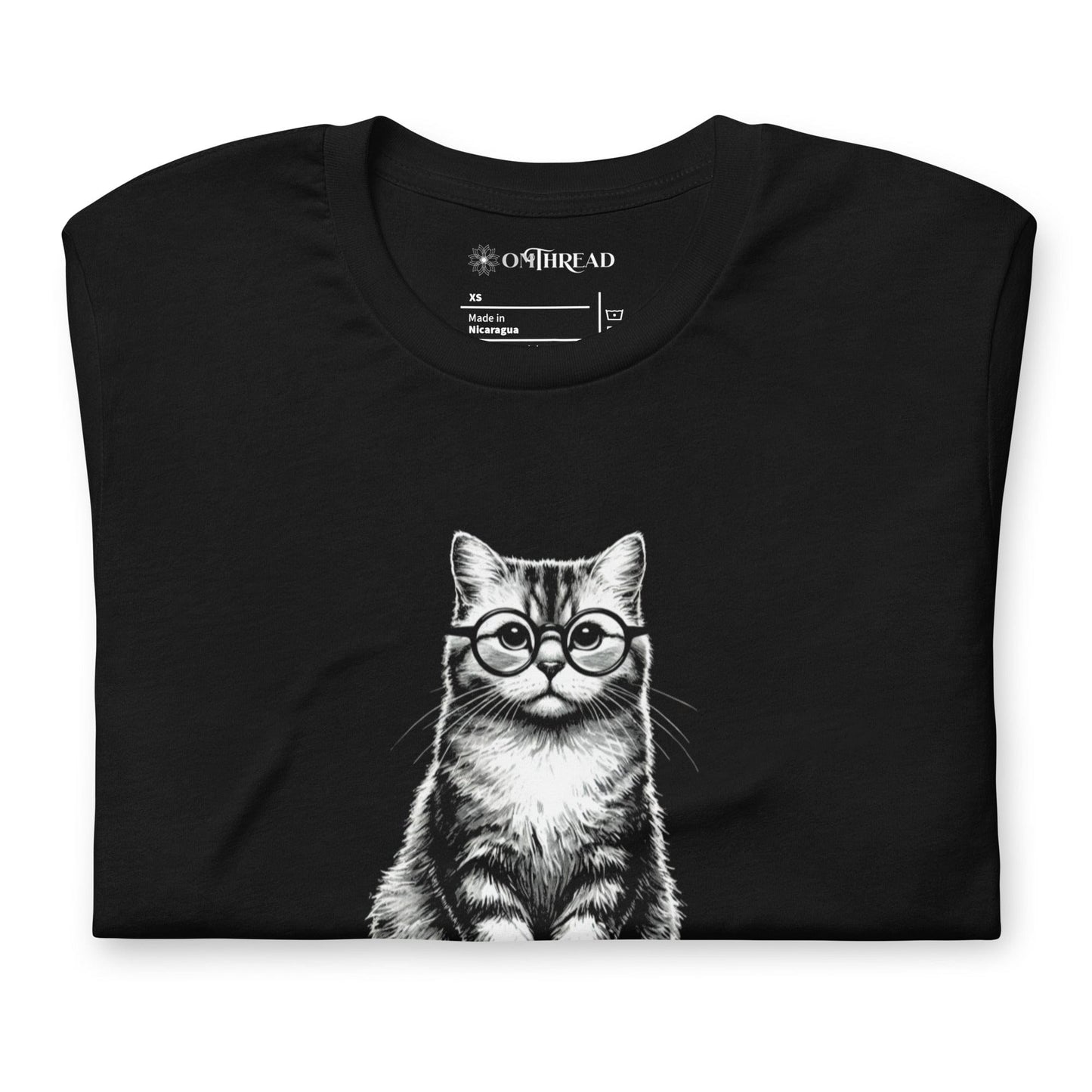 OMTHREAD My Therapist Purrs Cat T-Shirt | Funny Cat Lover Tee | Relaxing Feline Therapy Shirt