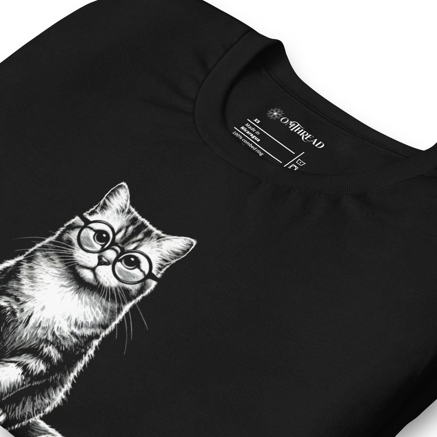 OMTHREAD My Therapist Purrs Cat T-Shirt | Funny Cat Lover Tee | Relaxing Feline Therapy Shirt