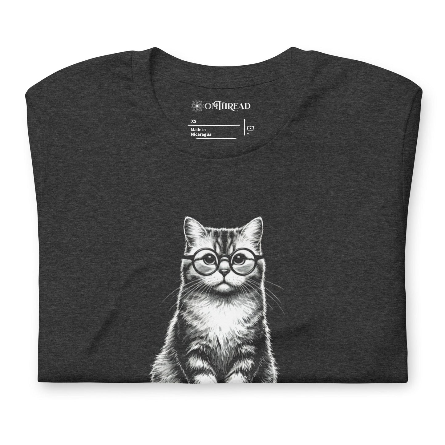 OMTHREAD My Therapist Purrs Cat T-Shirt | Funny Cat Lover Tee | Relaxing Feline Therapy Shirt
