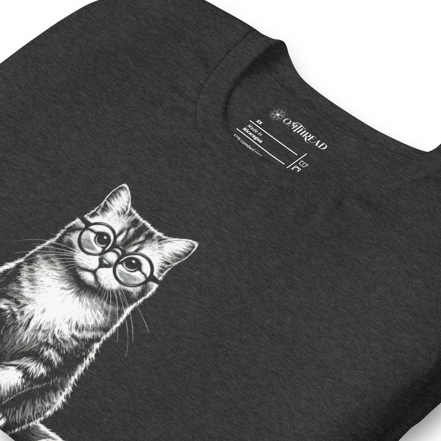 OMTHREAD My Therapist Purrs Cat T-Shirt | Funny Cat Lover Tee | Relaxing Feline Therapy Shirt