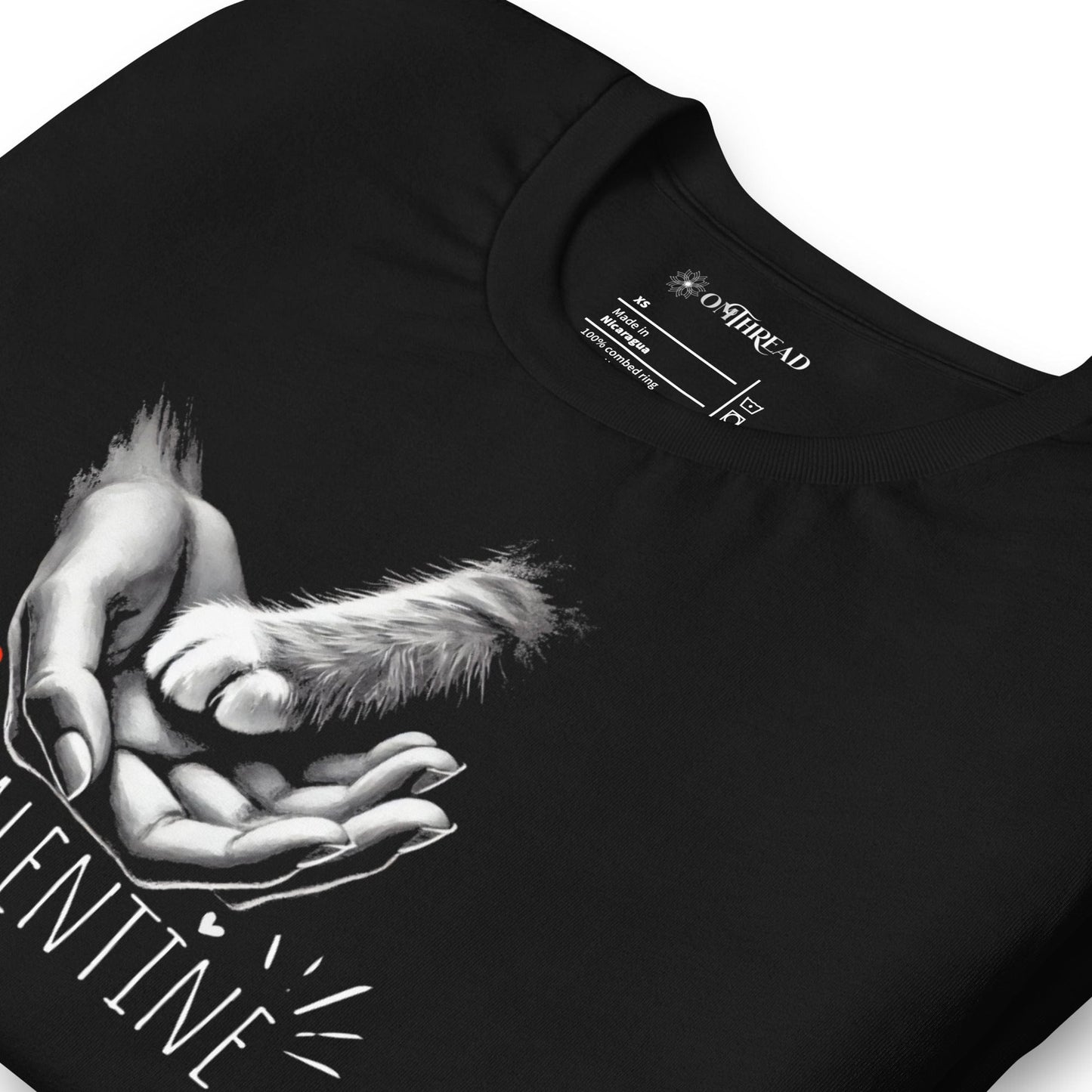 OMTHREAD My Valentine Cat Lover T-Shirt | Romantic Pet-Themed Tee