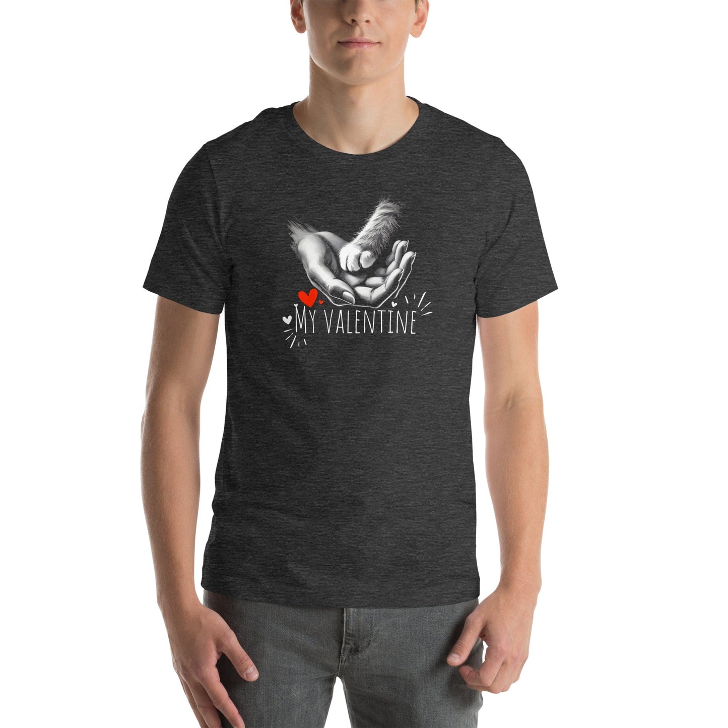 OMTHREAD My Valentine Cat Lover T-Shirt | Romantic Pet-Themed Tee