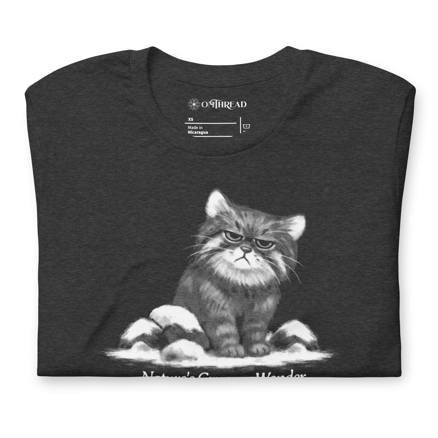 OMTHREAD Nature’s Grumpy Wonder Pallas Cat T-Shirt, Grumpy Cat Tee, Giftable Wildlife Conservation Shirt