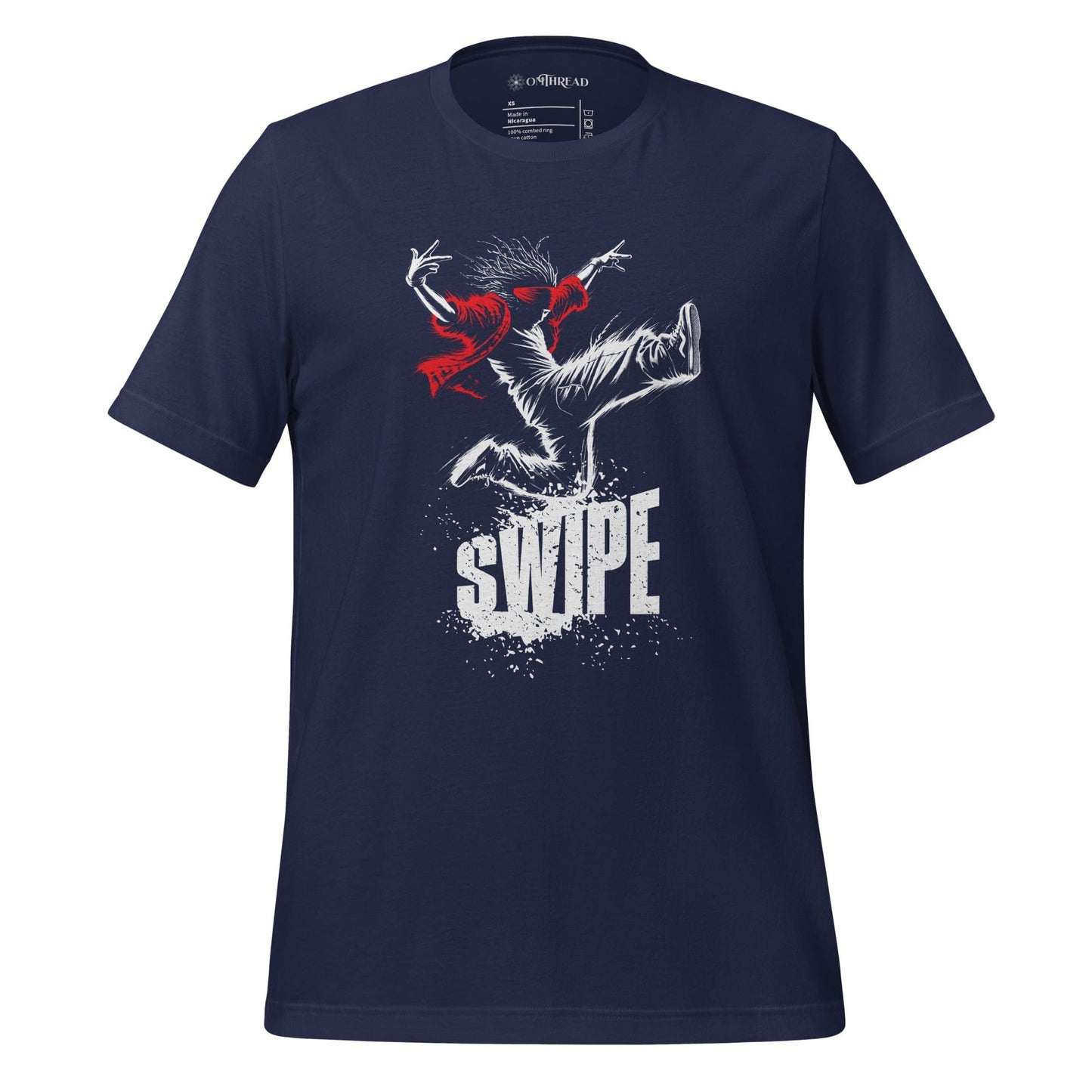 OMTHREAD Navy / XS Breakdance Swipe in Motion Tee
