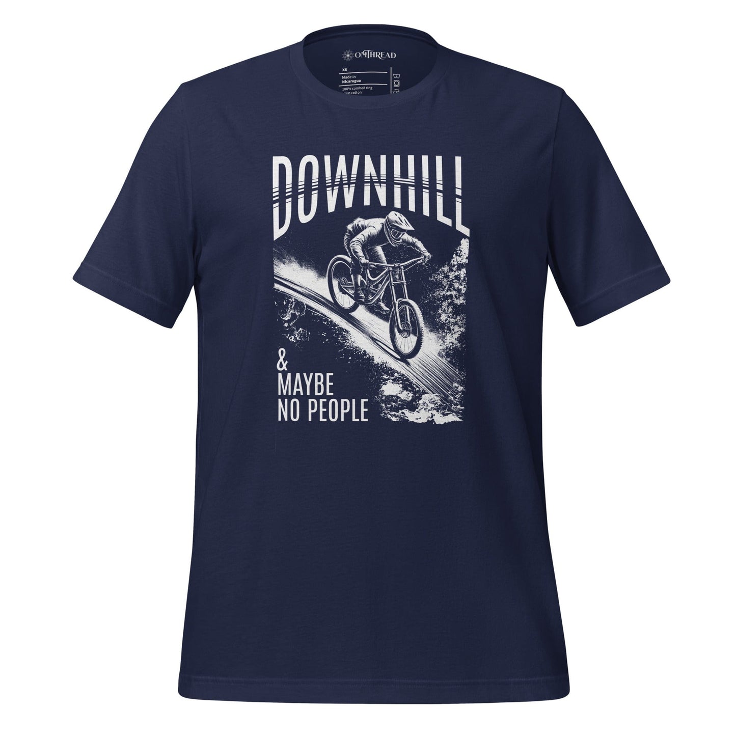 OMTHREAD Navy / XS Downhill and Maybe No People Tee