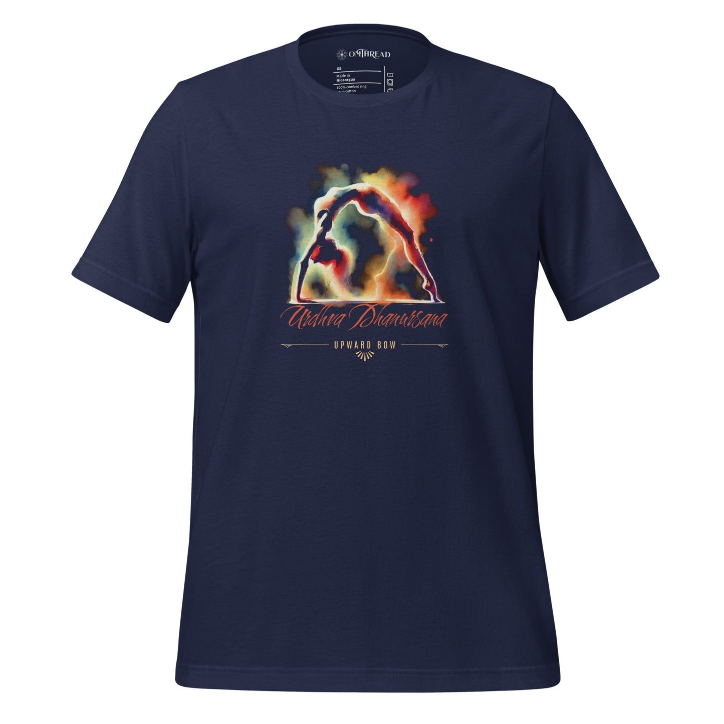 OMTHREAD Navy / XS Urdhva Dhanurasana - Upward Bow Yoga Tee