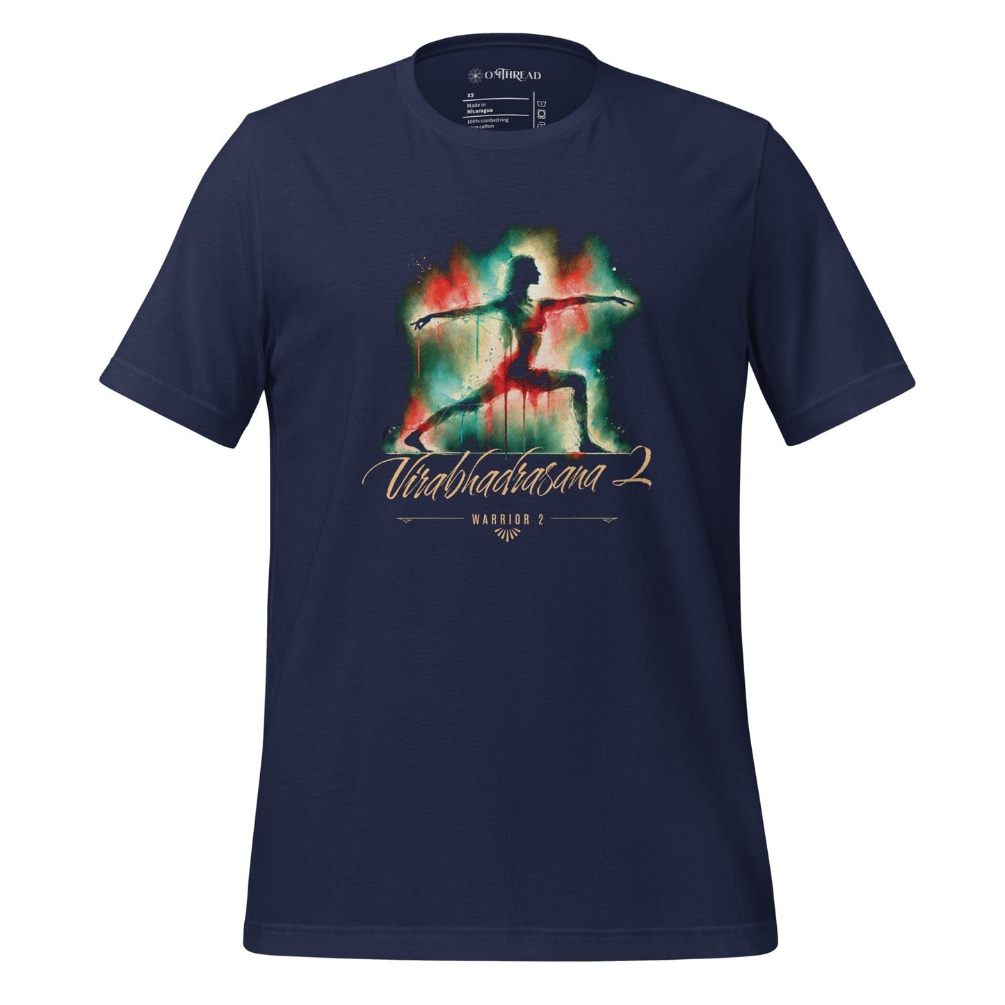 OMTHREAD Navy / XS Warrior II – Virabhadrasana II Yoga Tee