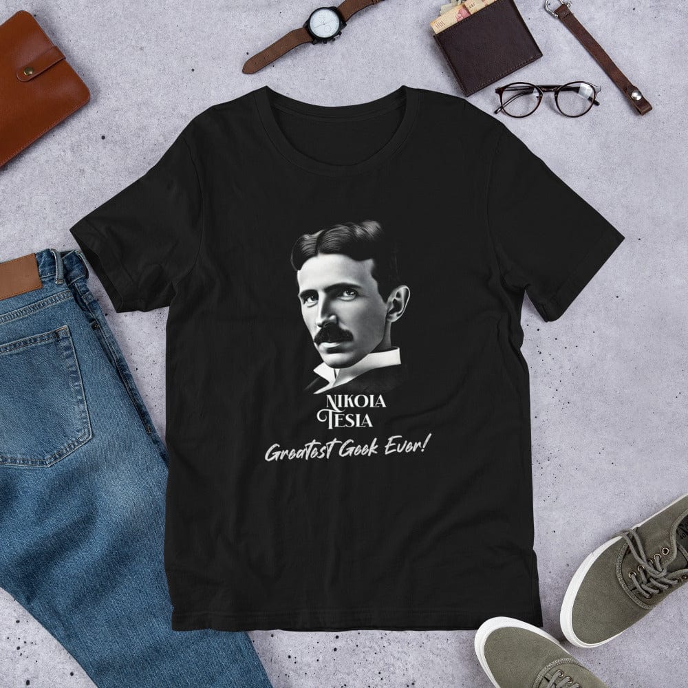OMTHREAD Nikola Tesla Greatest Geek Ever Tee
