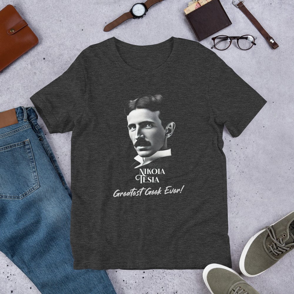 OMTHREAD Nikola Tesla Greatest Geek Ever Tee