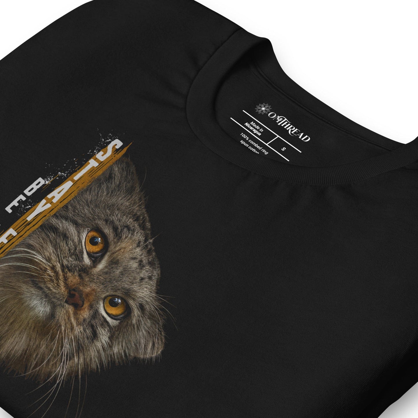 OMTHREAD Pallas Cat Be Wild Stay Fluffy Manul Graphic T-Shirt