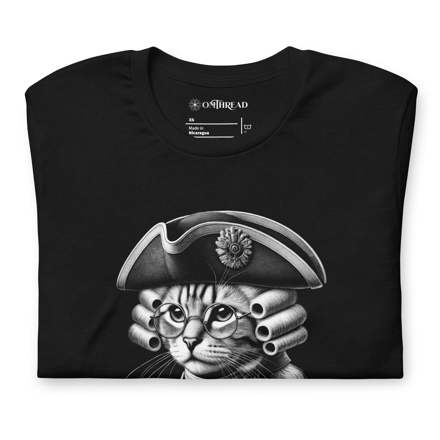 OMTHREAD Paw-triot Cat T-Shirt | Patriotic Cat Shirt | Funny Independence Day Tee