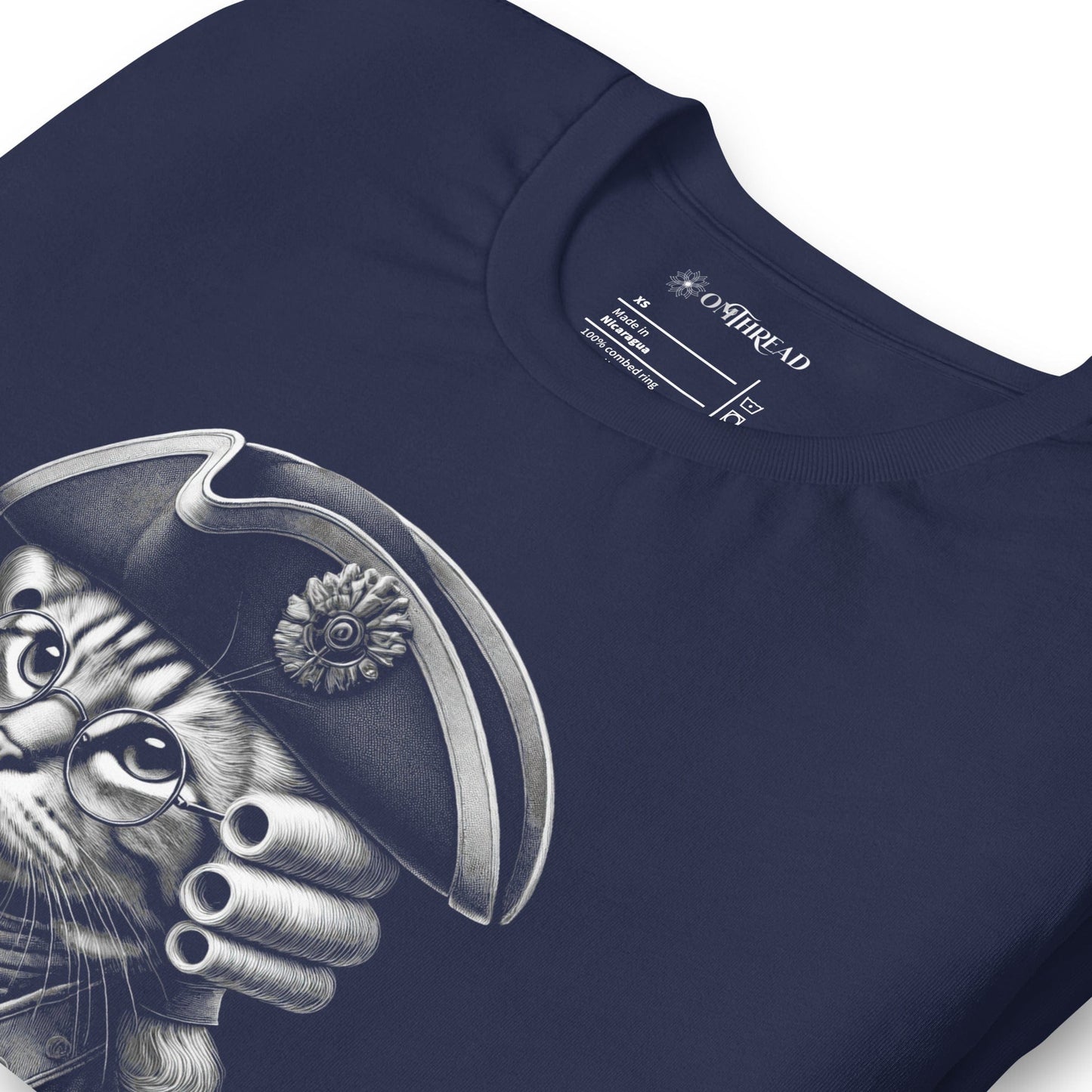 OMTHREAD Paw-triot Cat T-Shirt | Patriotic Cat Shirt | Funny Independence Day Tee