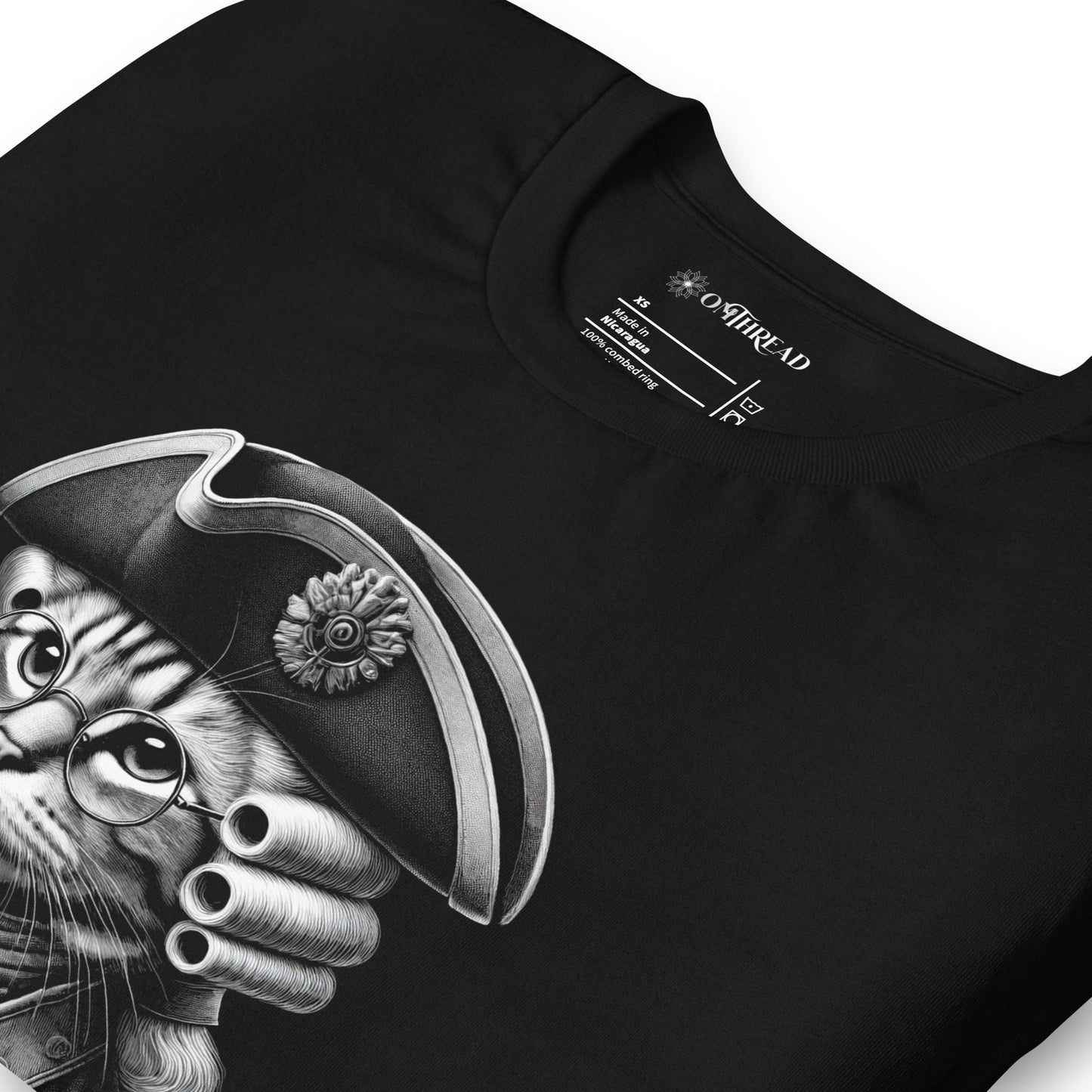OMTHREAD Paw-triot Cat T-Shirt | Patriotic Cat Shirt | Funny Independence Day Tee