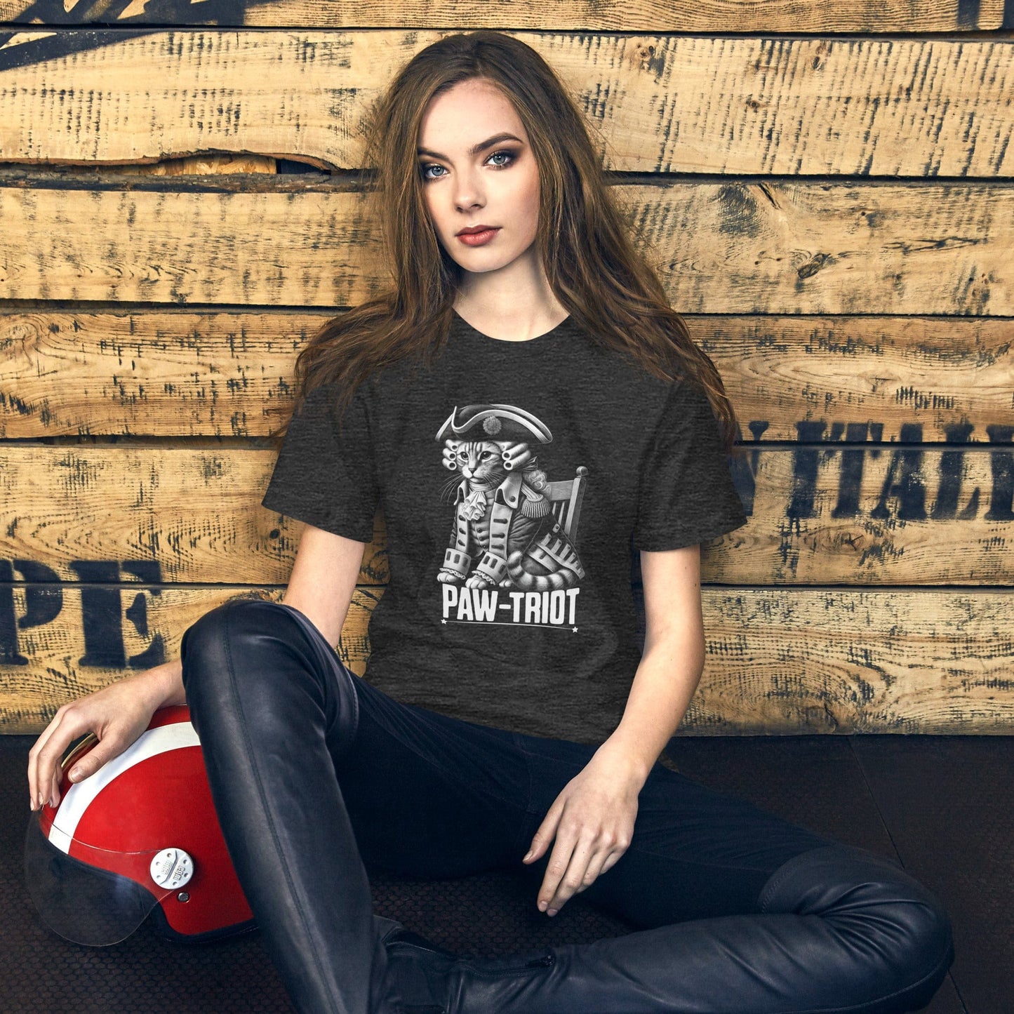 OMTHREAD Paw-triot Cat T-Shirt | Patriotic Cat Tee | Independence Day Cat Shirt