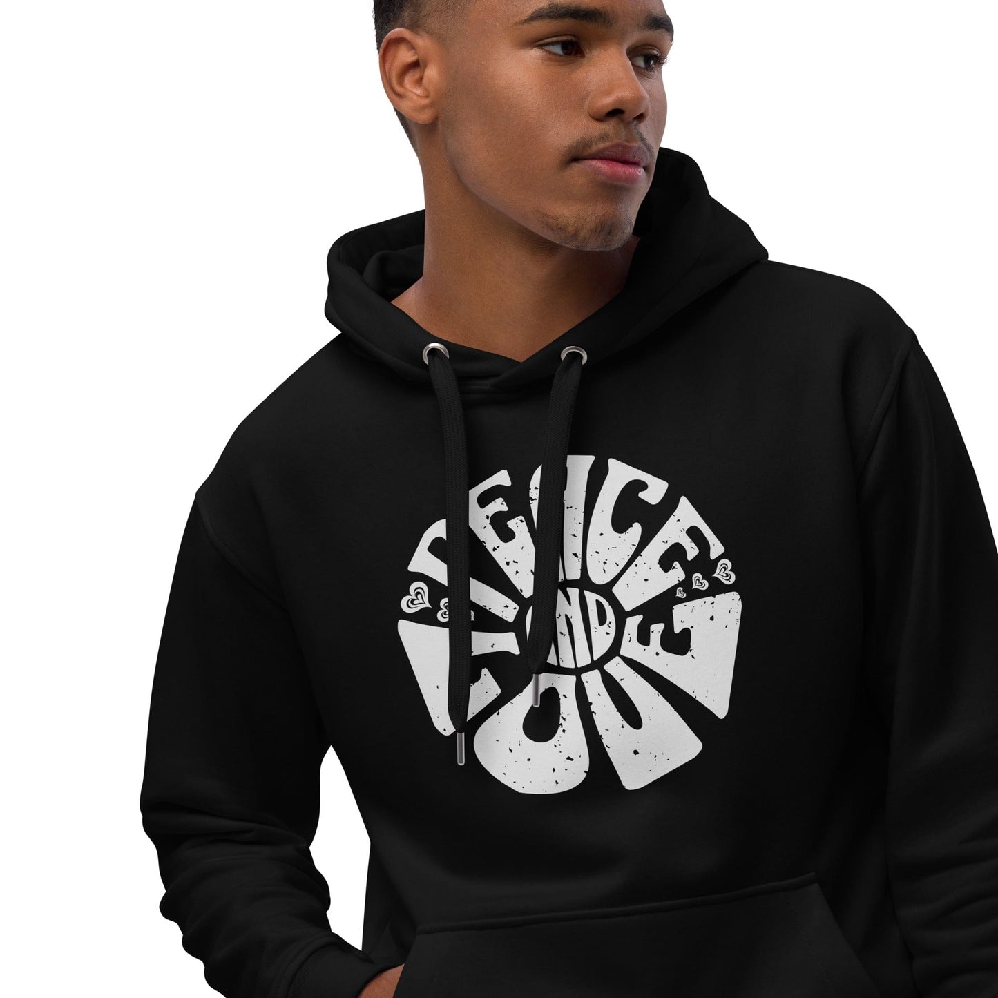 OMTHREAD Peace and Love Premium Eco Unisex Hoodie