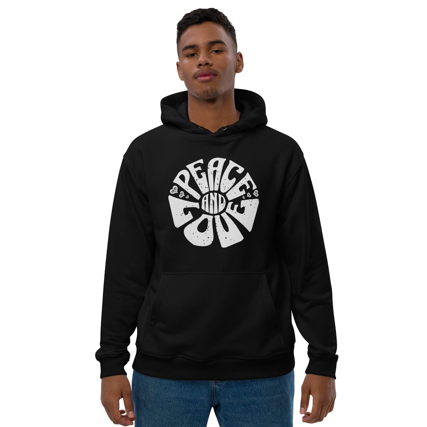 OMTHREAD Peace and Love Premium Eco Unisex Hoodie