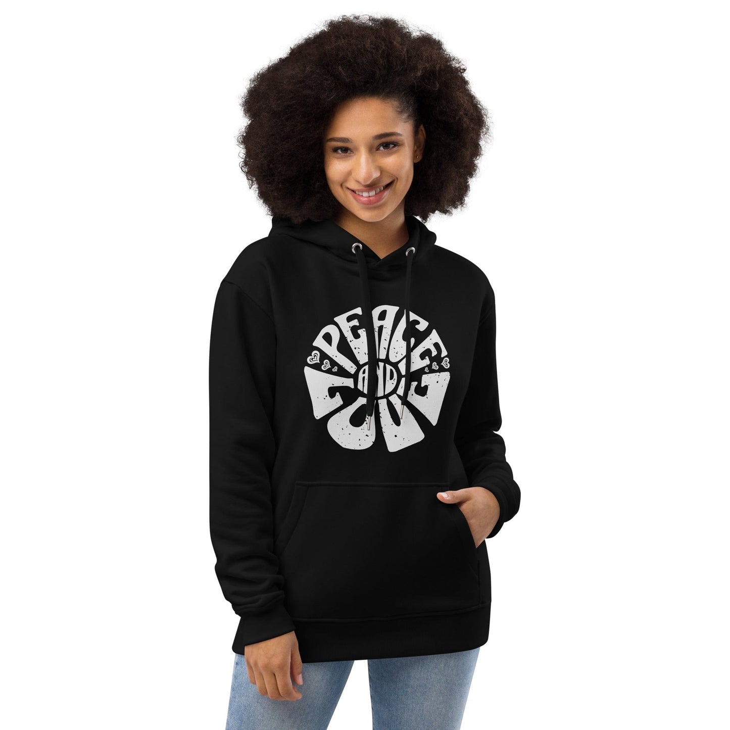 OMTHREAD Peace and Love Premium Eco Unisex Hoodie