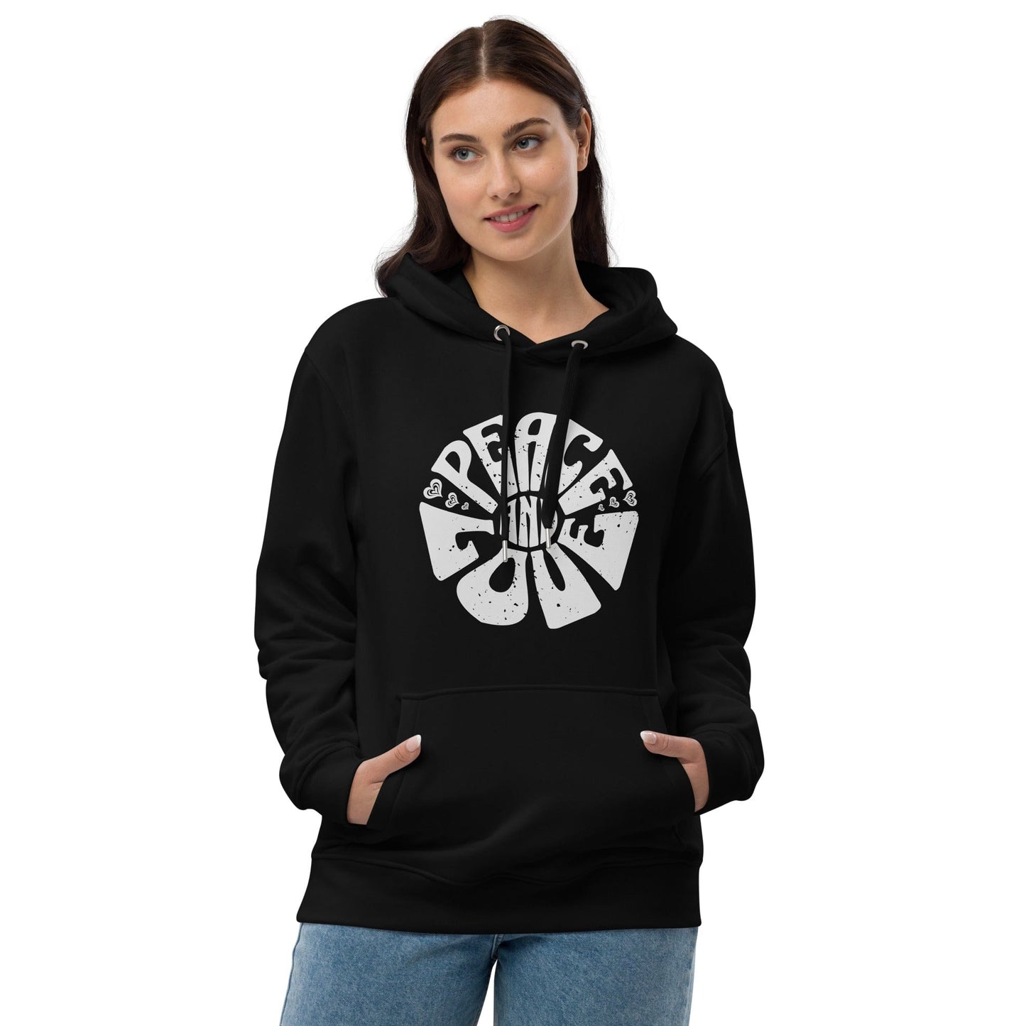 OMTHREAD Peace and Love Premium Eco Unisex Hoodie