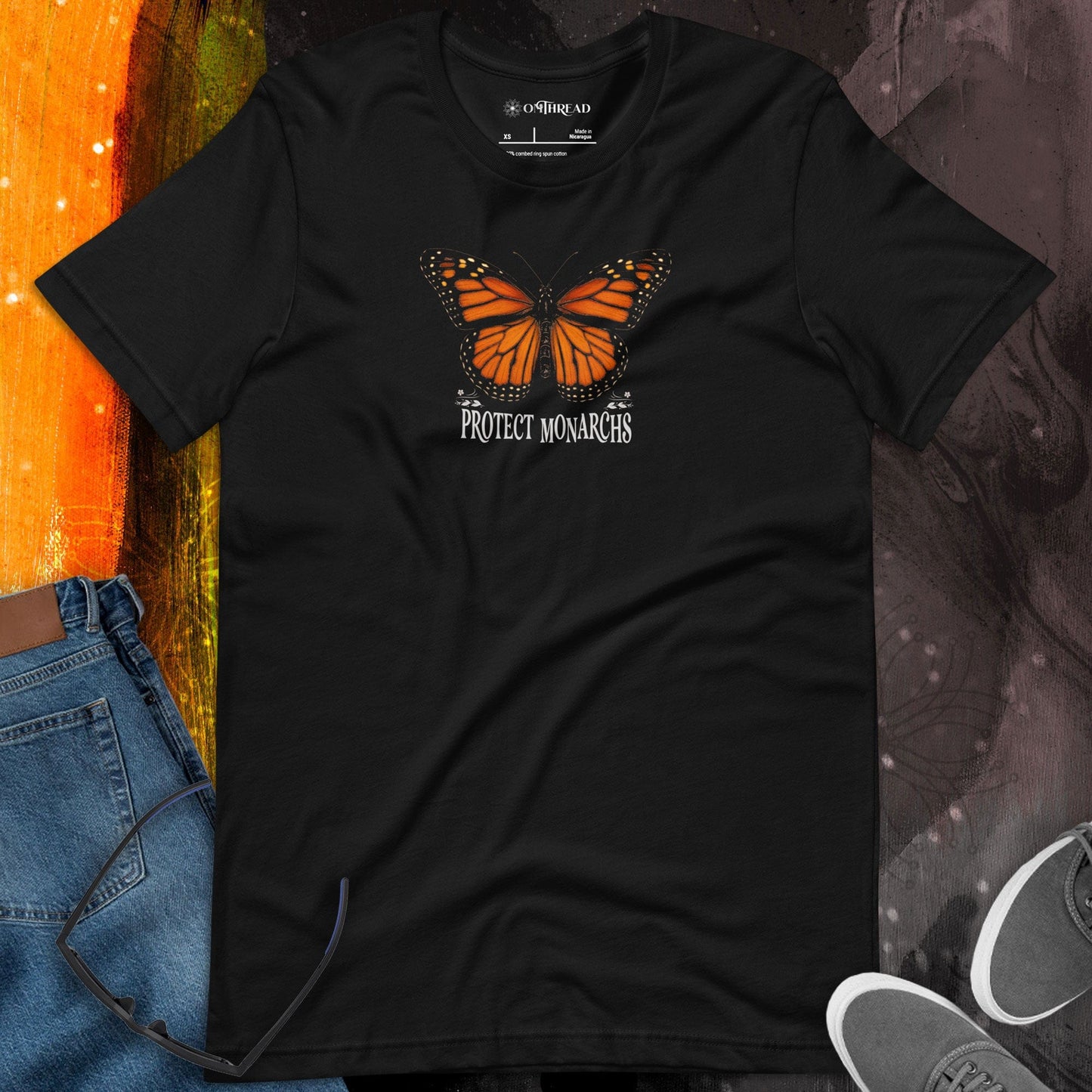 OMTHREAD Protect Monarchs Butterfly Shirt – Save the Monarch T-Shirt for Nature Lovers | OMThread