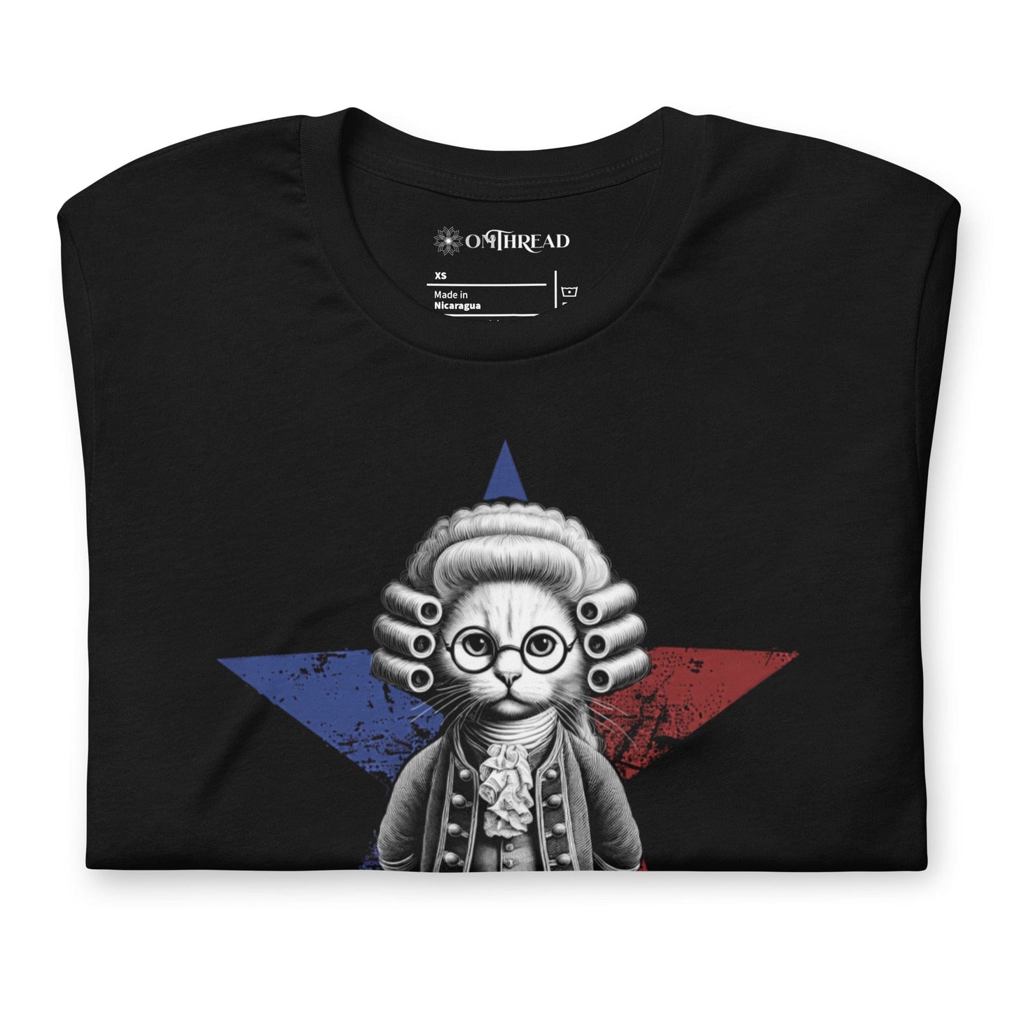OMTHREAD Purr-suing Justice T-Shirt | Cat Lawyer Tee | Historical Cat Shirt