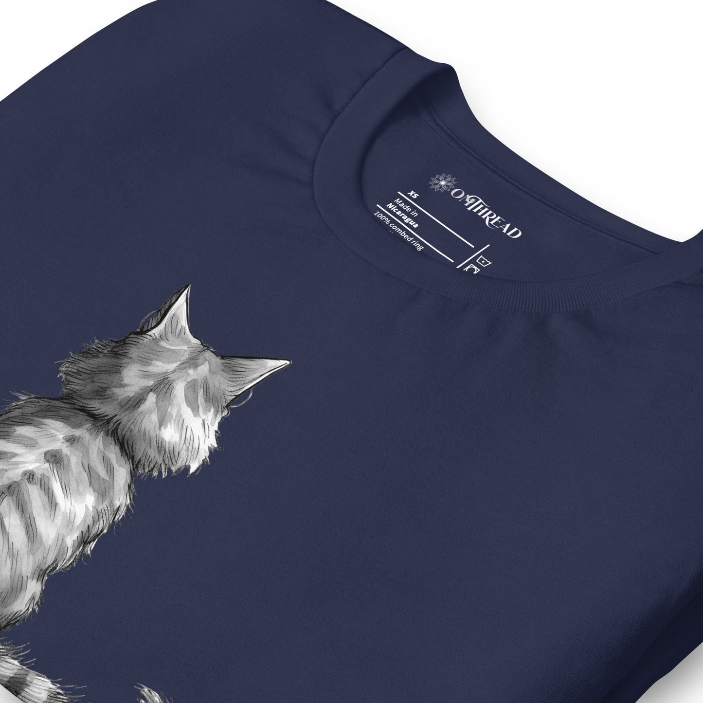 OMTHREAD Purrspection Cat T-Shirt | Witty Cat Lover Tee with Funny Definition