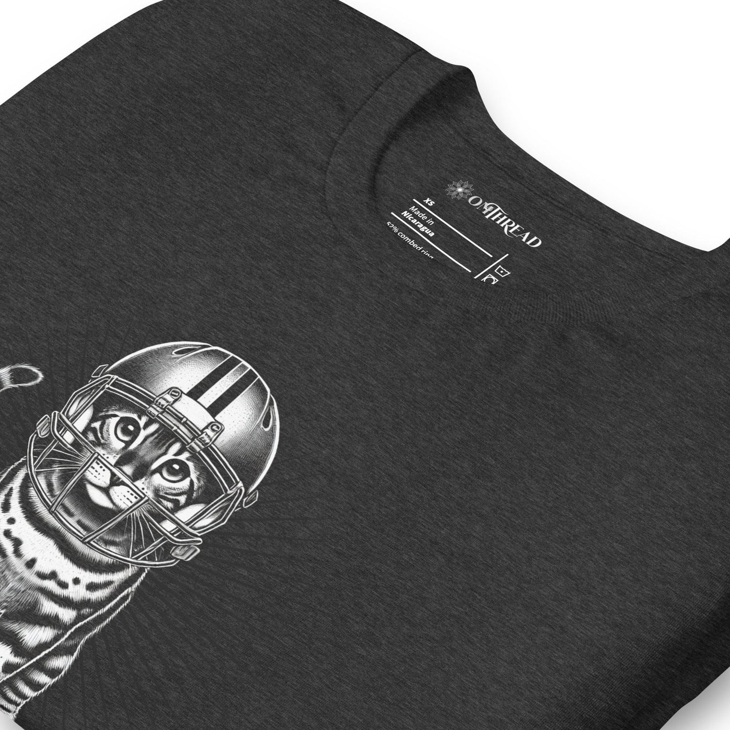 OMTHREAD Put Me In Coach Game Day T-Shirt | Bengal Cat Football Graphic Tee