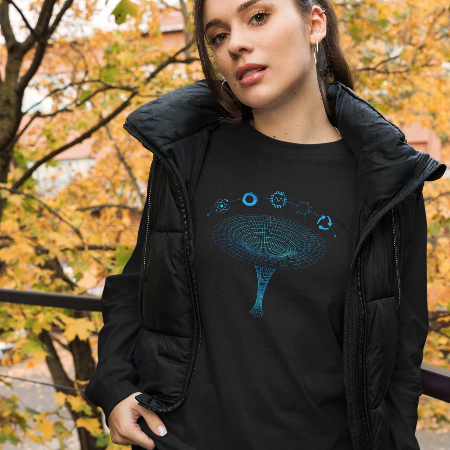 OMTHREAD QMM Blue Print Unisex Long Sleeve Tee