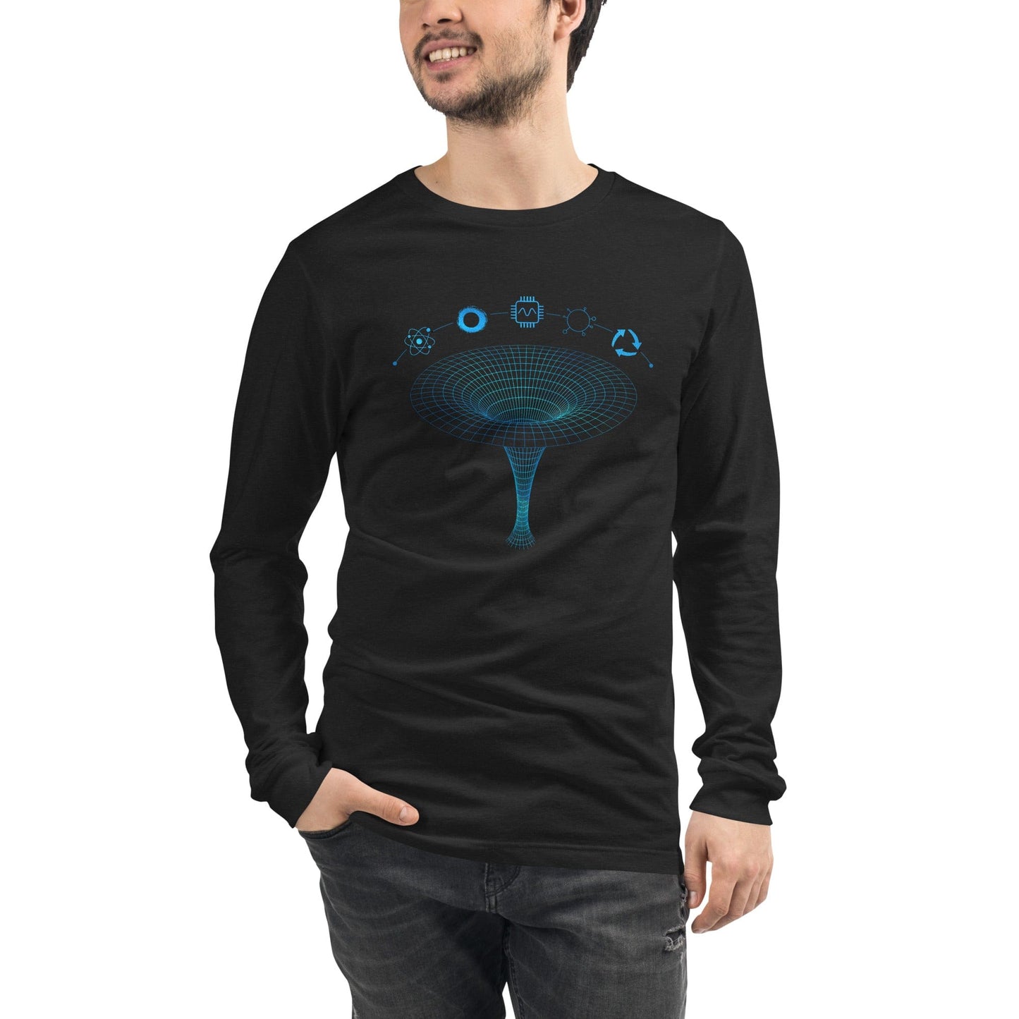 OMTHREAD QMM Blue Print Unisex Long Sleeve Tee