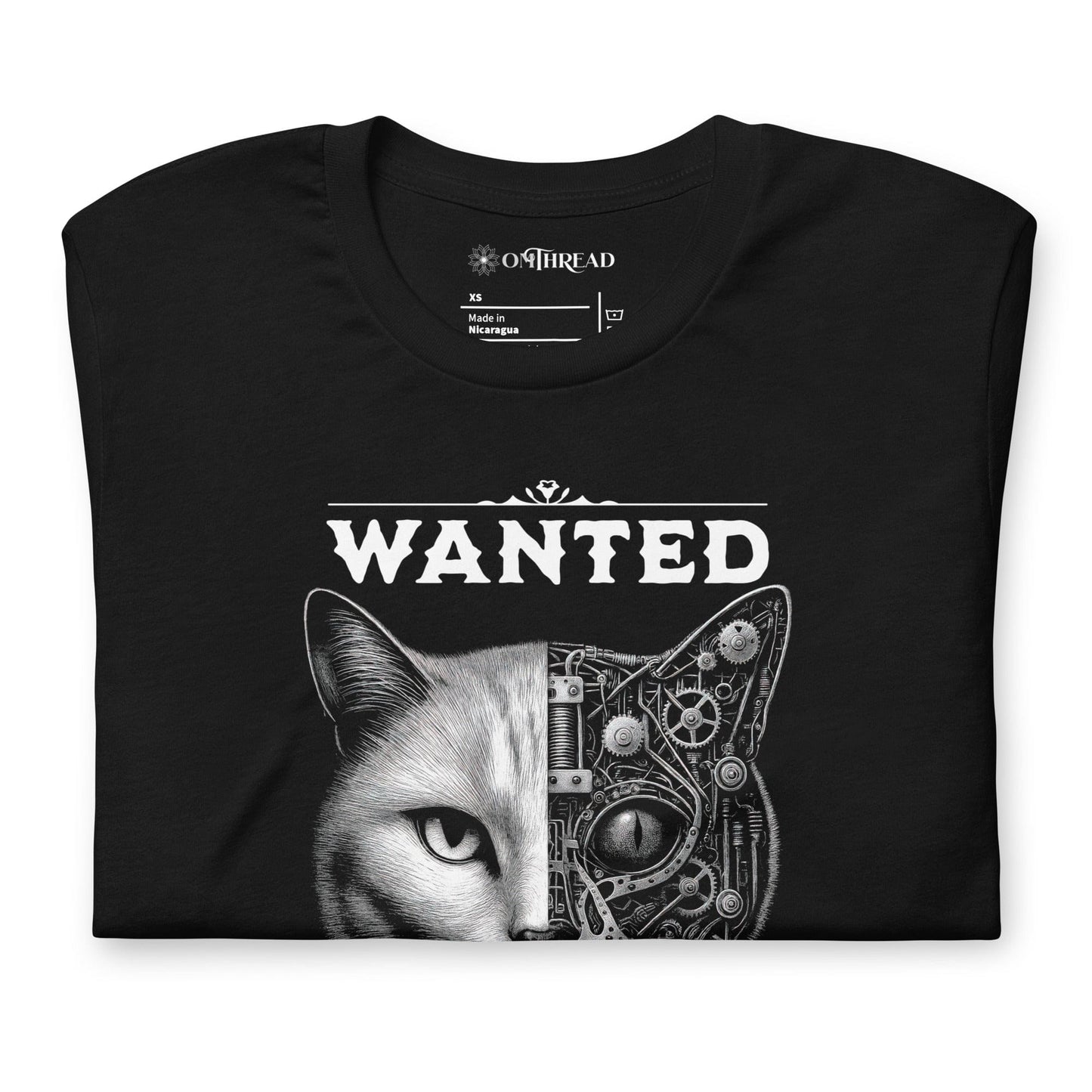 OMTHREAD Quantum Schrödinger's Cat T-Shirt, Quantum Physics Cat Tee, Funny Science Shirt for Cat Lovers