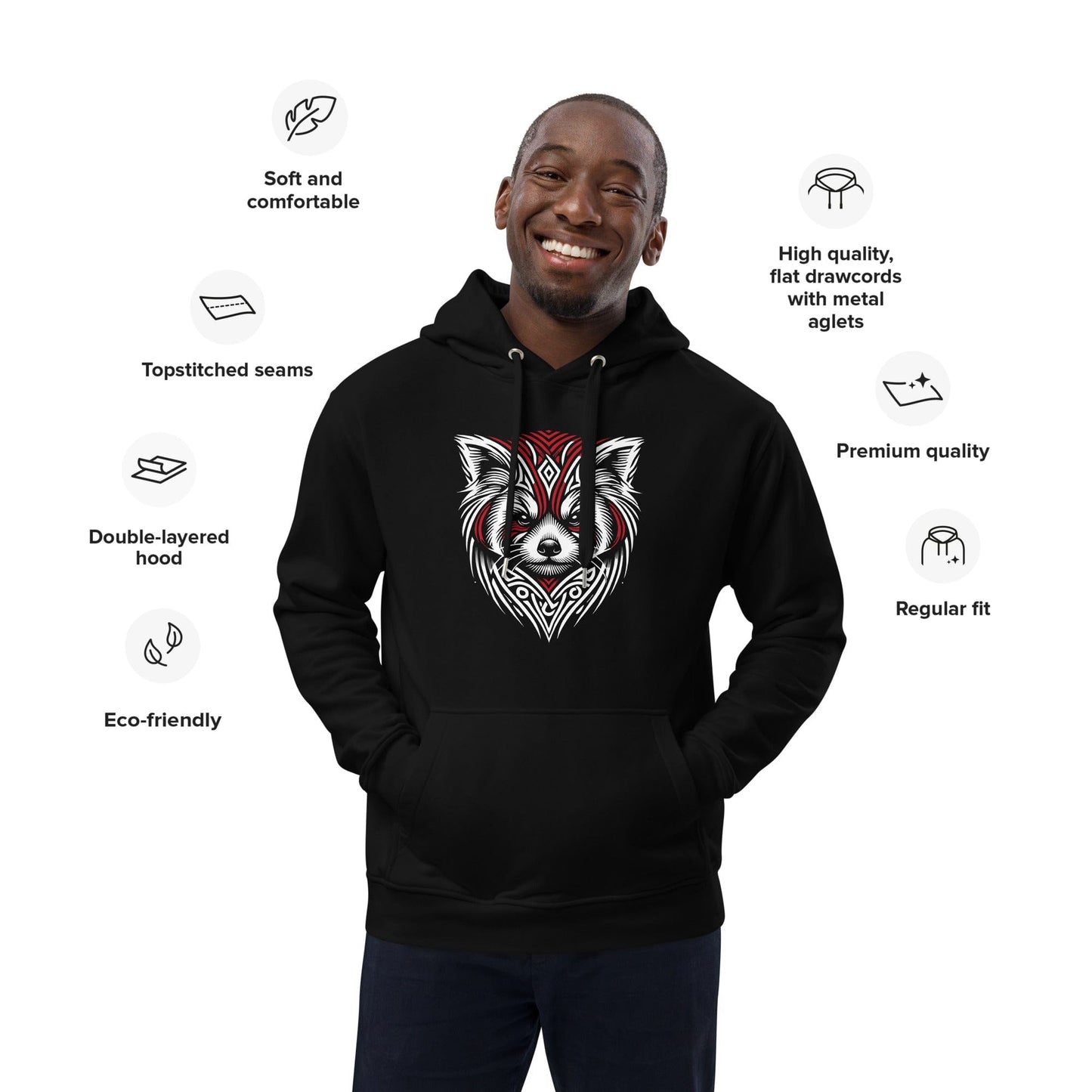 OMTHREAD Red Panda Premium Eco Hoodie