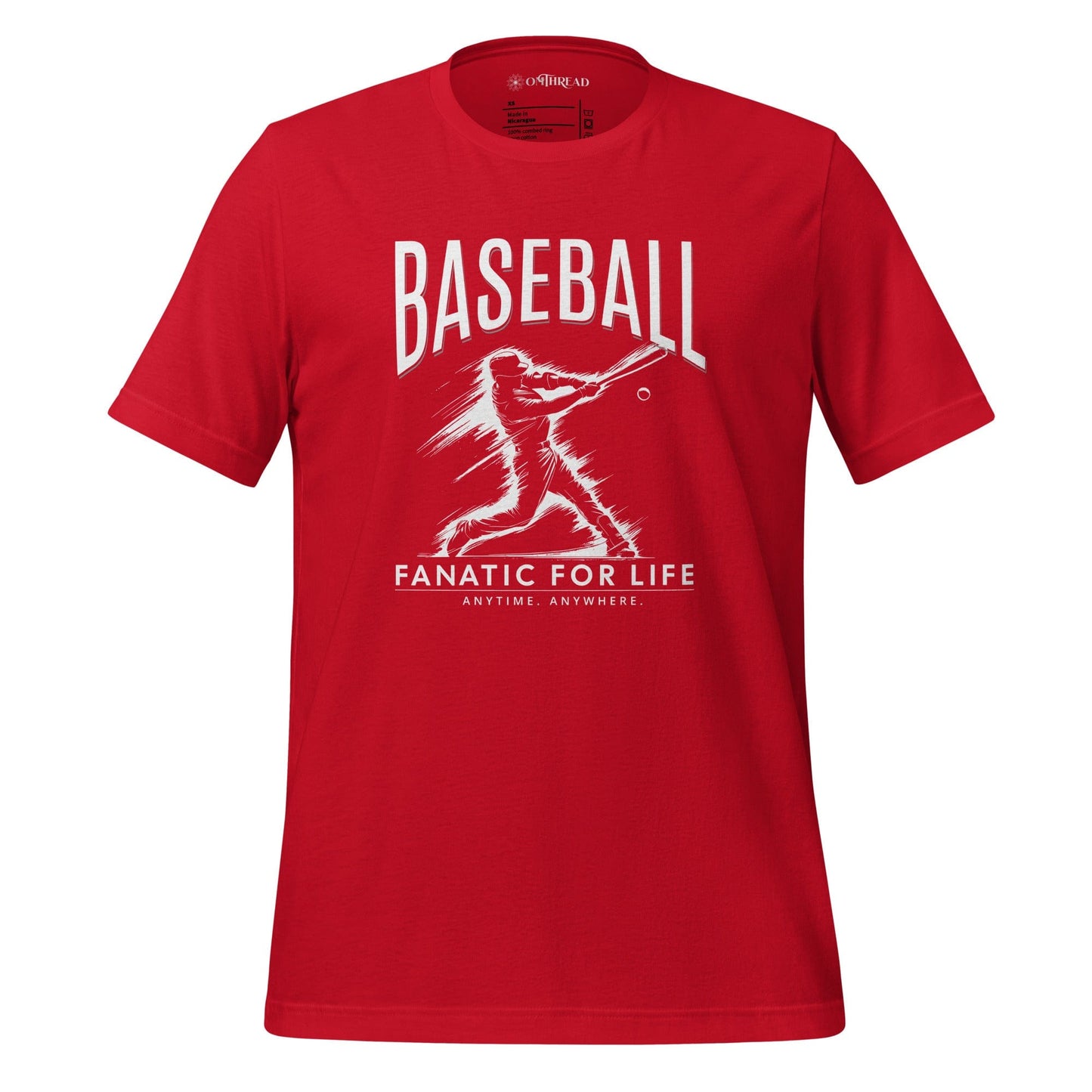 OMTHREAD Red / XS Baseball Fanatic for Life Nostalgic Tee