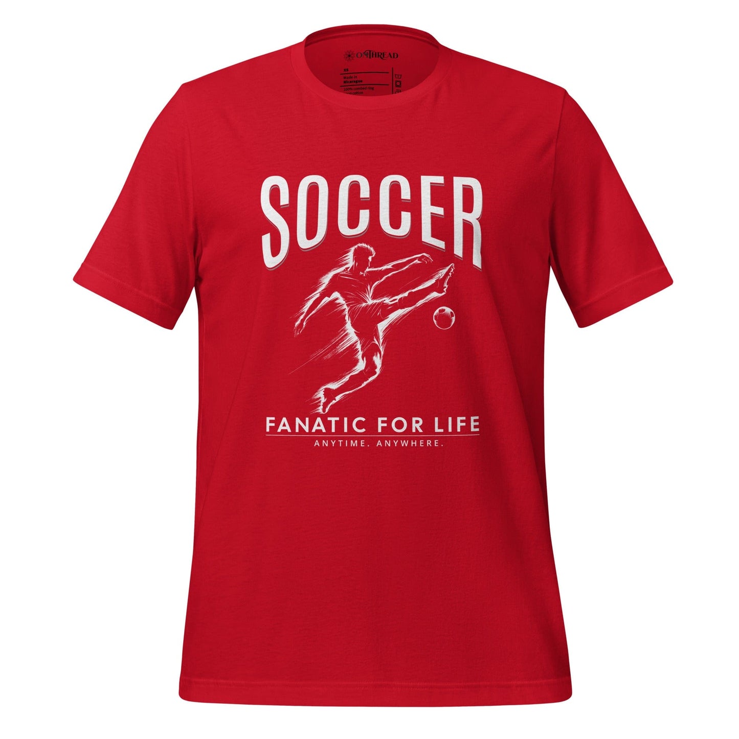 OMTHREAD Red / XS Soccer Fanatic for Life Tee