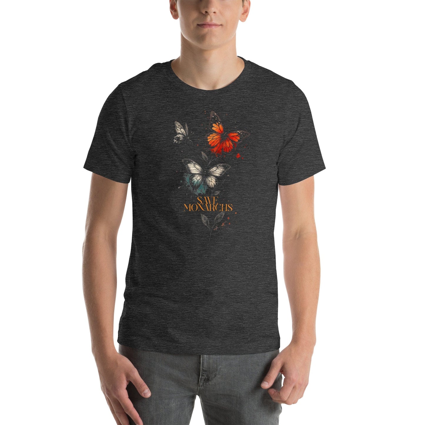 OMTHREAD Save Monarchs Butterfly Shirt Floral Pollinator Conservation Tee by OMThread