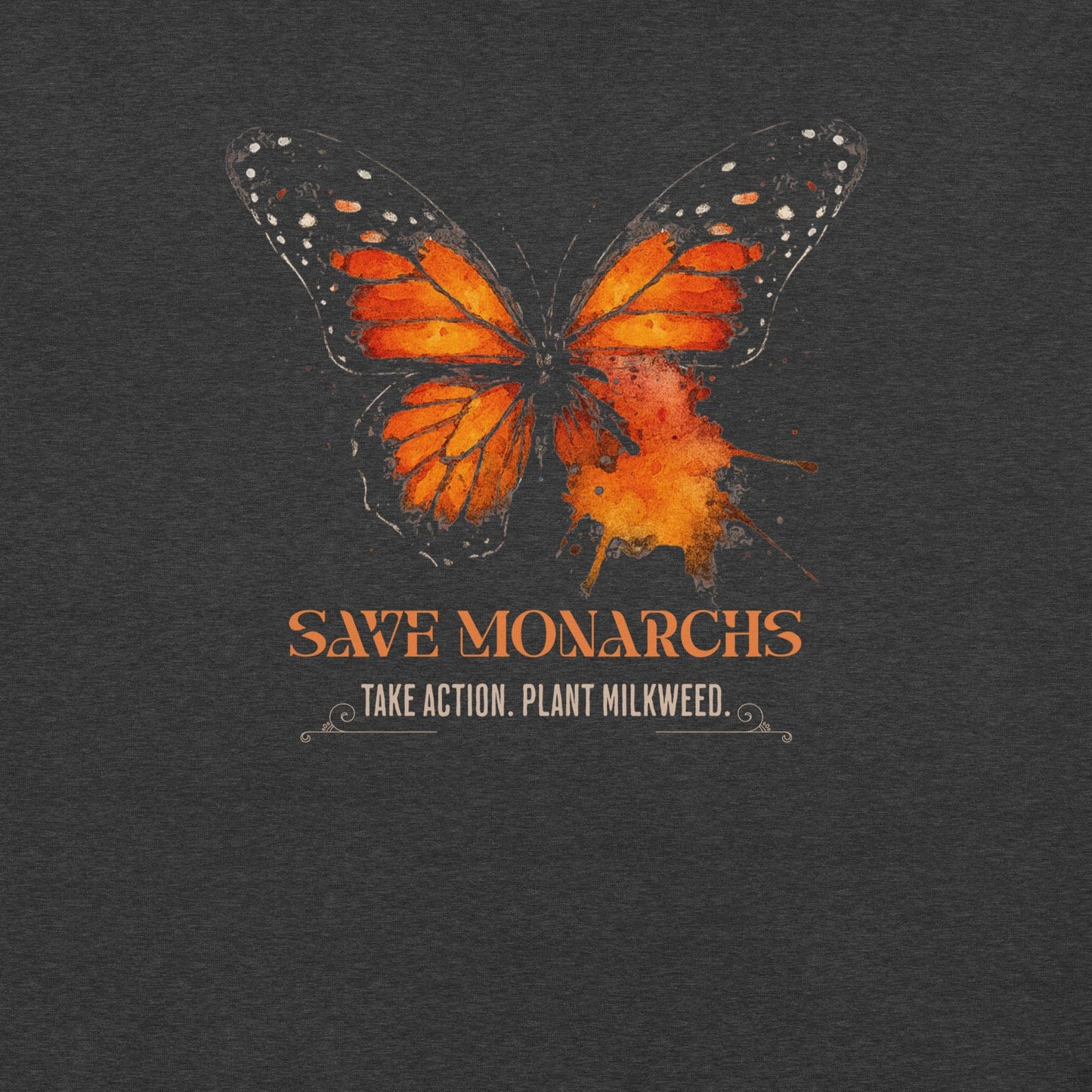 OMTHREAD Save Monarchs Butterfly Shirt Plant Milkweed Conservation Tee by OMThread