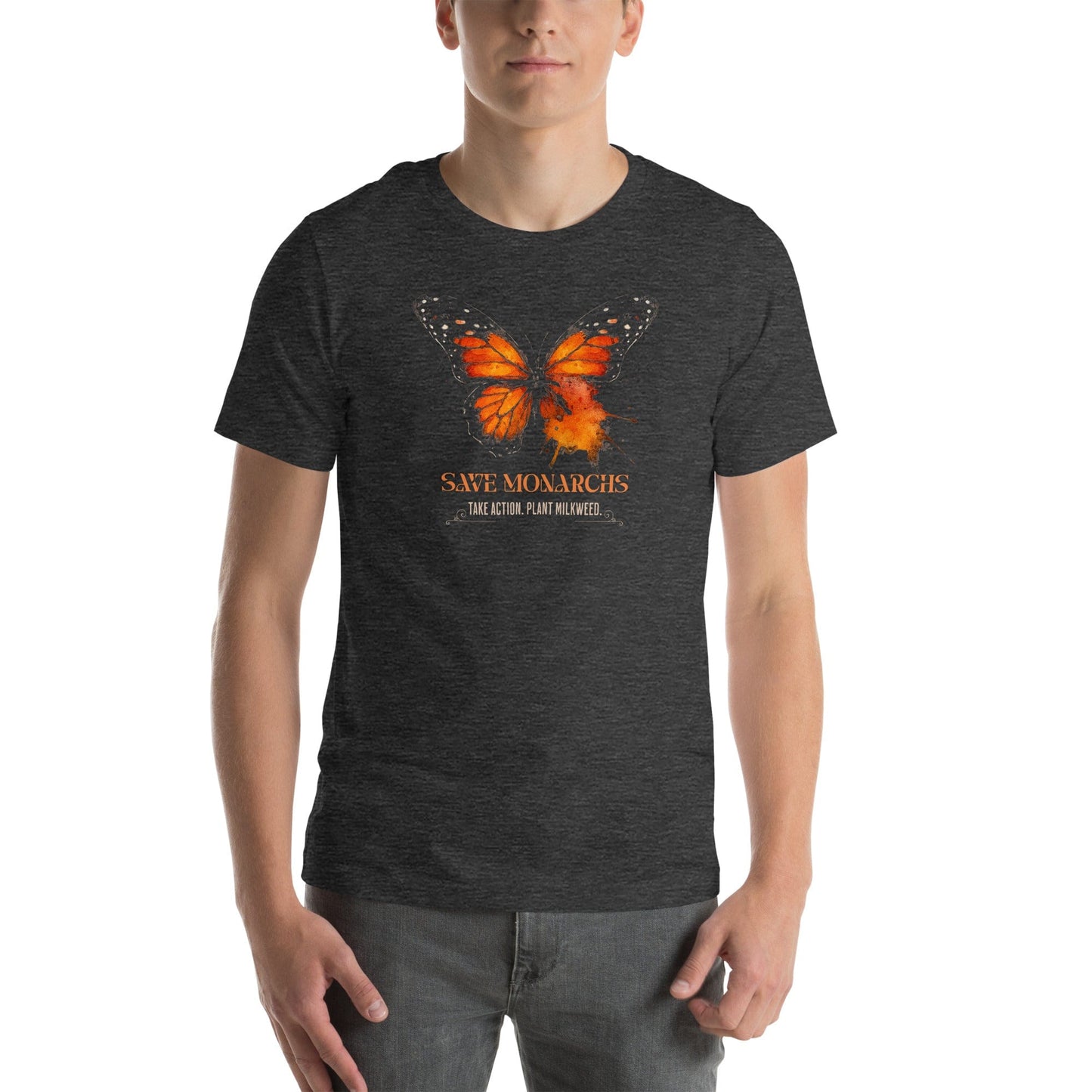 OMTHREAD Save Monarchs Butterfly Shirt Plant Milkweed Conservation Tee by OMThread
