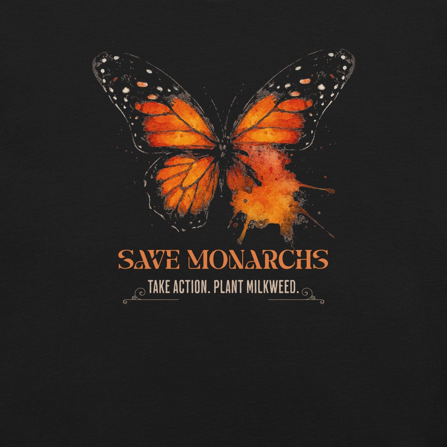 OMTHREAD Save Monarchs Butterfly Shirt Plant Milkweed Conservation Tee by OMThread