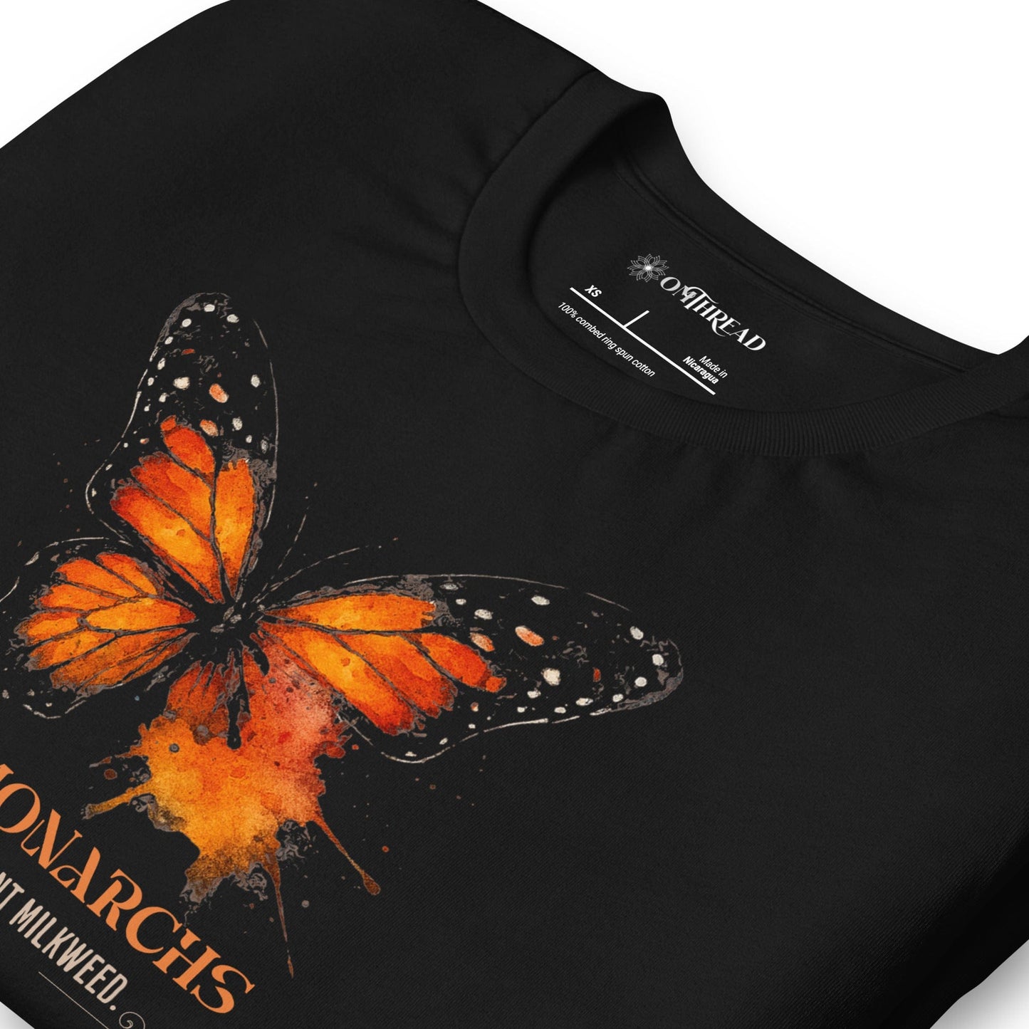 OMTHREAD Save Monarchs Butterfly Shirt Plant Milkweed Conservation Tee by OMThread