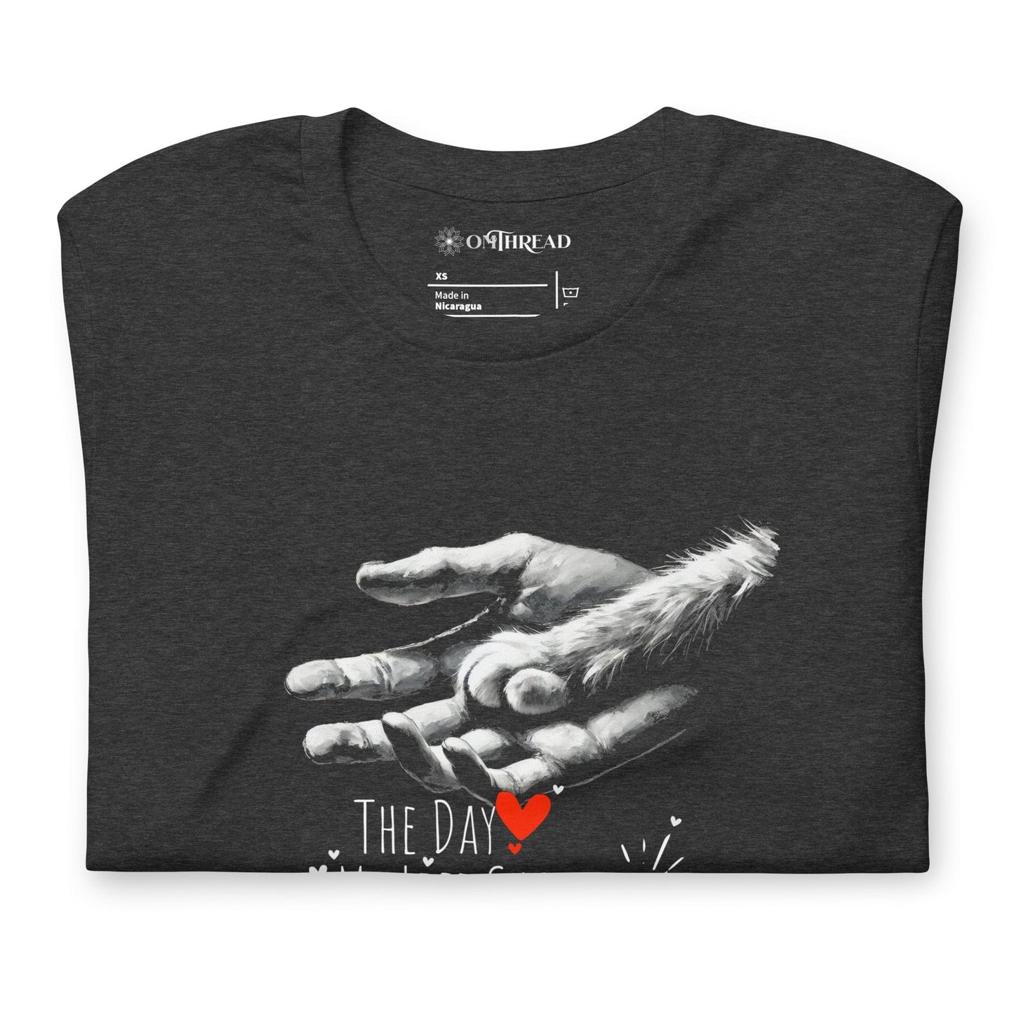 OMTHREAD The Day My Life Changed Cat Lover T-Shirt | Heartwarming Pet Owner Tee