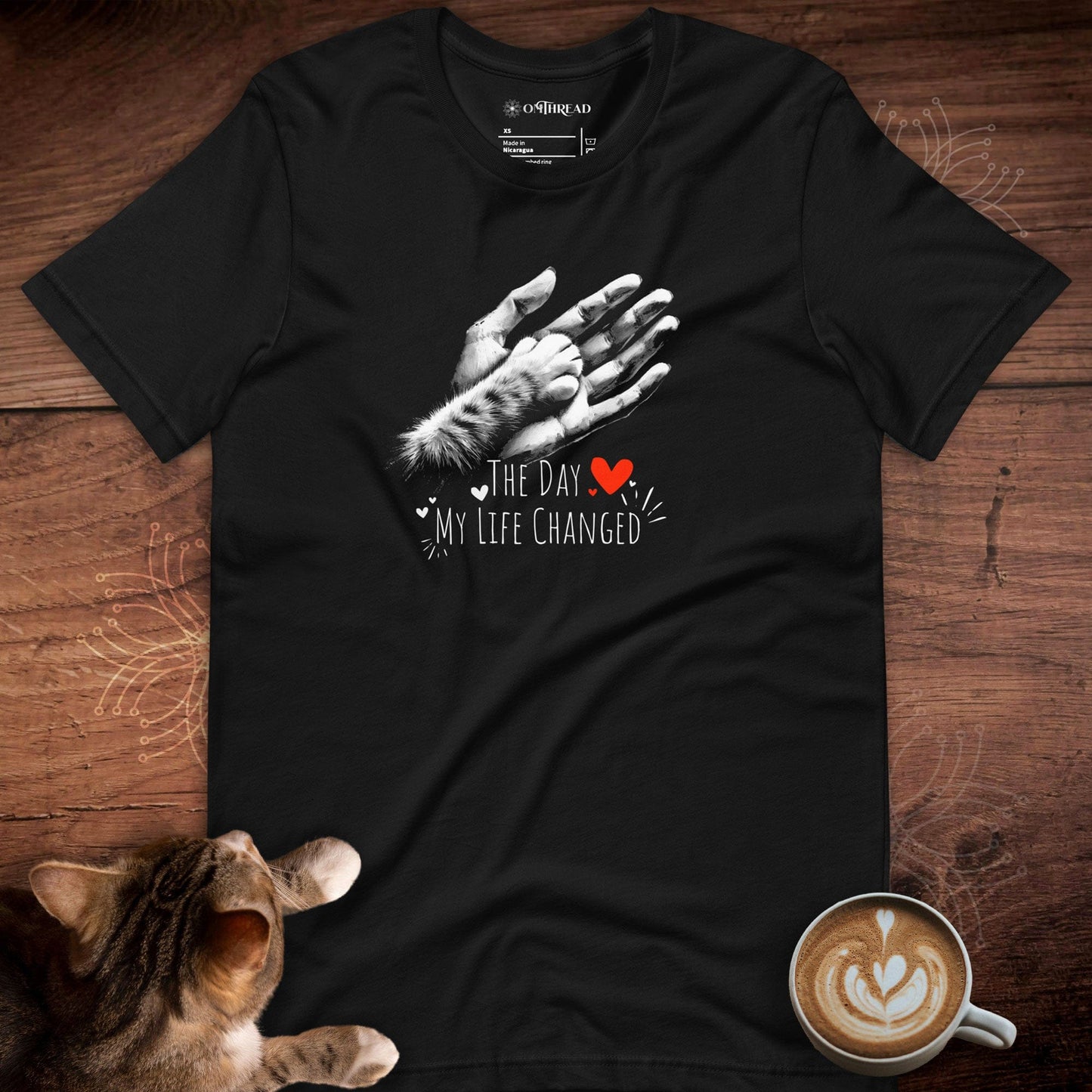 OMTHREAD The Day My Life Changed T-Shirt | Heartfelt Cat Lover Design