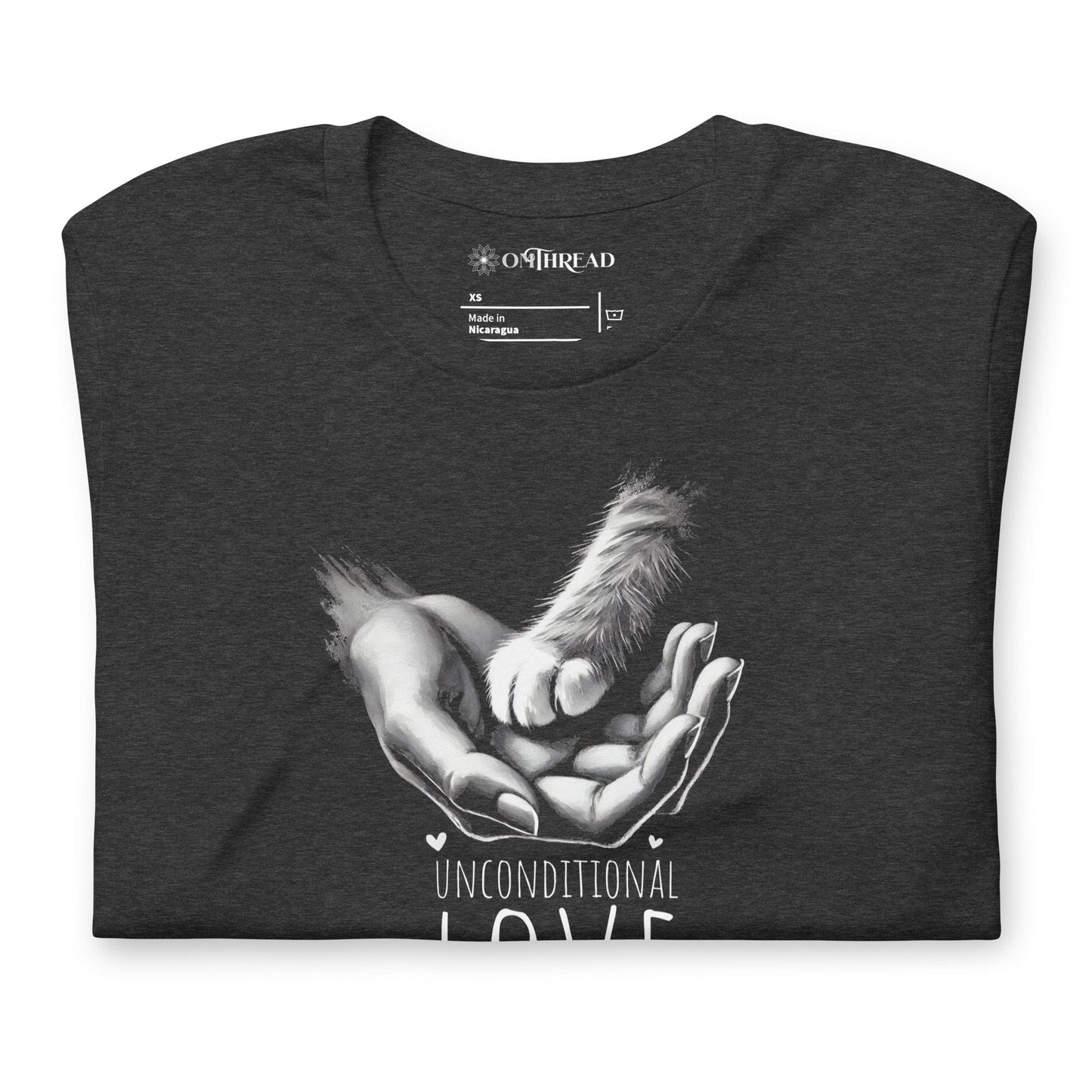 OMTHREAD Unconditional Love Cat T-Shirt | Pet Lover Graphic Tee